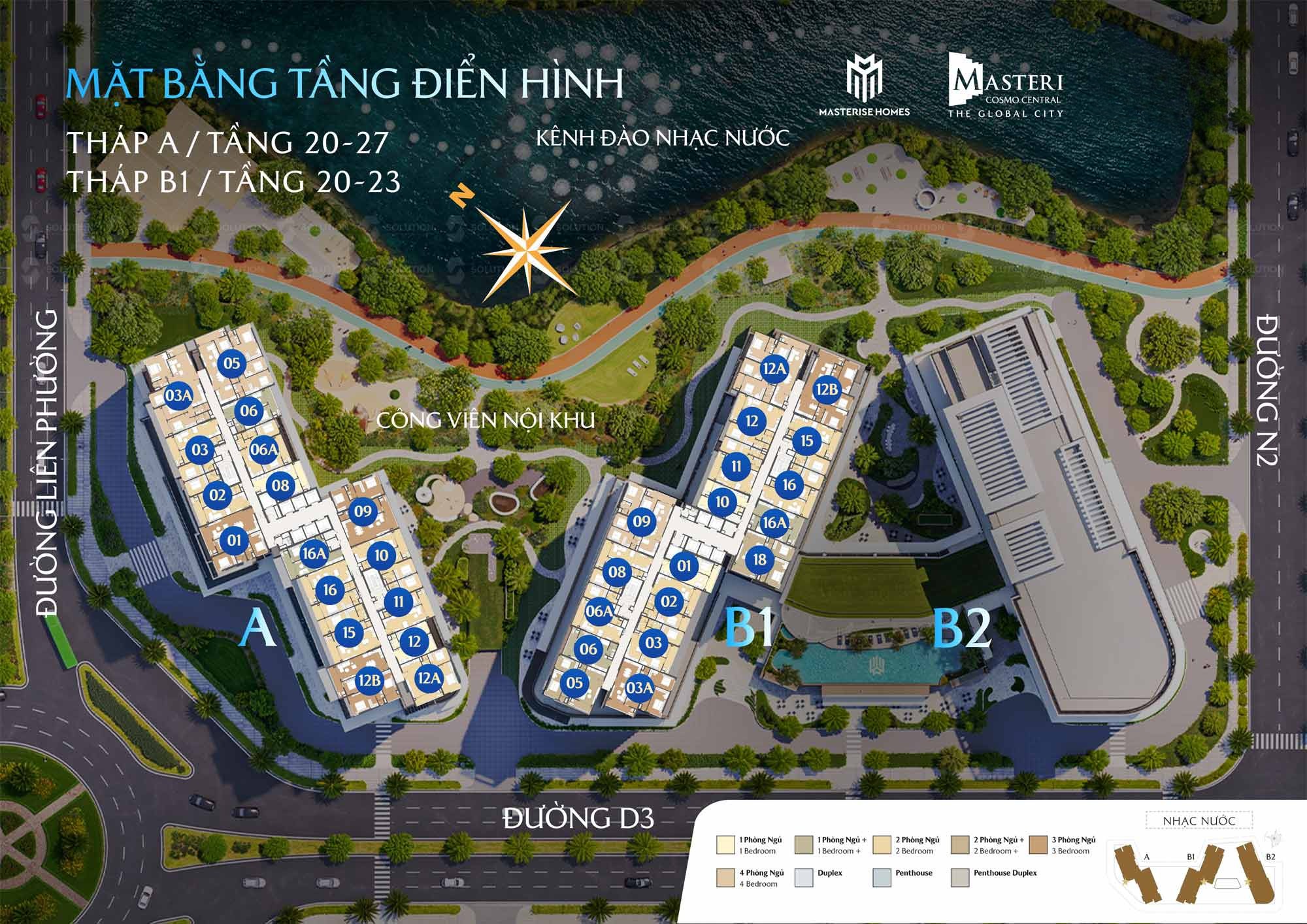 MẶT BẰNG MASTERI COSMO CENTRAL