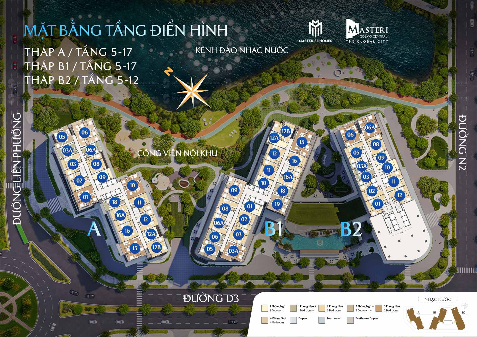 MẶT BẰNG MASTERI COSMO CENTRAL