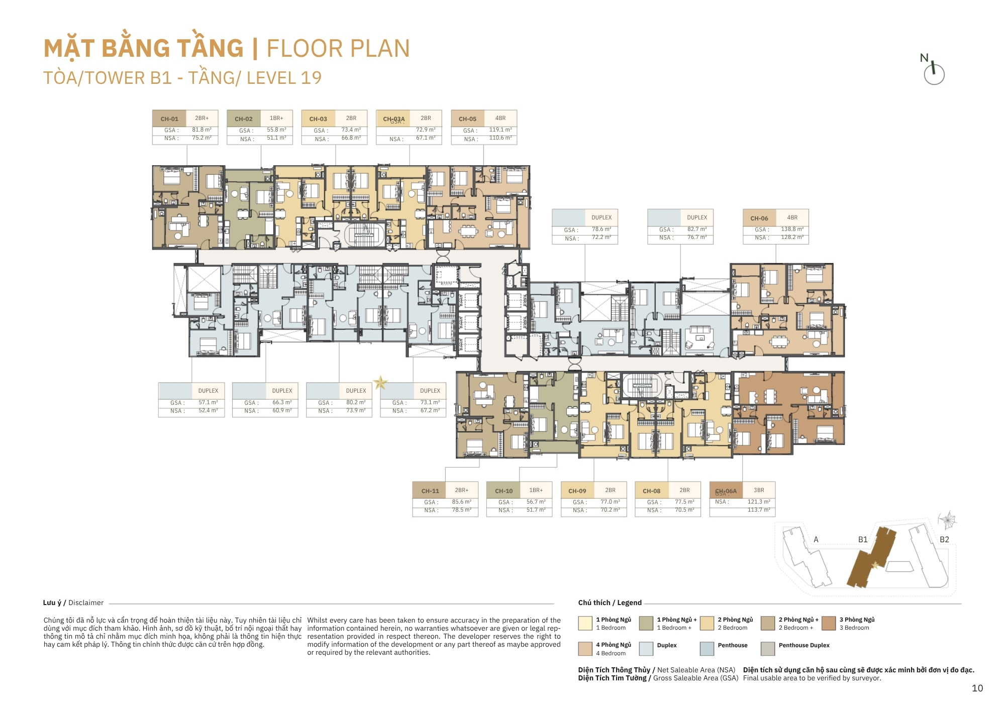 MẶT BẰNG THÁP B1 MASTERI COSMO CENTRAL