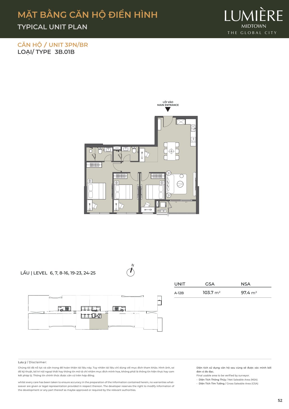 Mặt Bằng và Layout Lumiere Midtown - The Global City