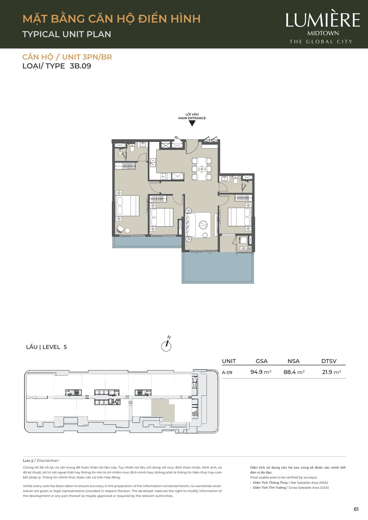 Mặt Bằng và Layout Lumiere Midtown - The Global City