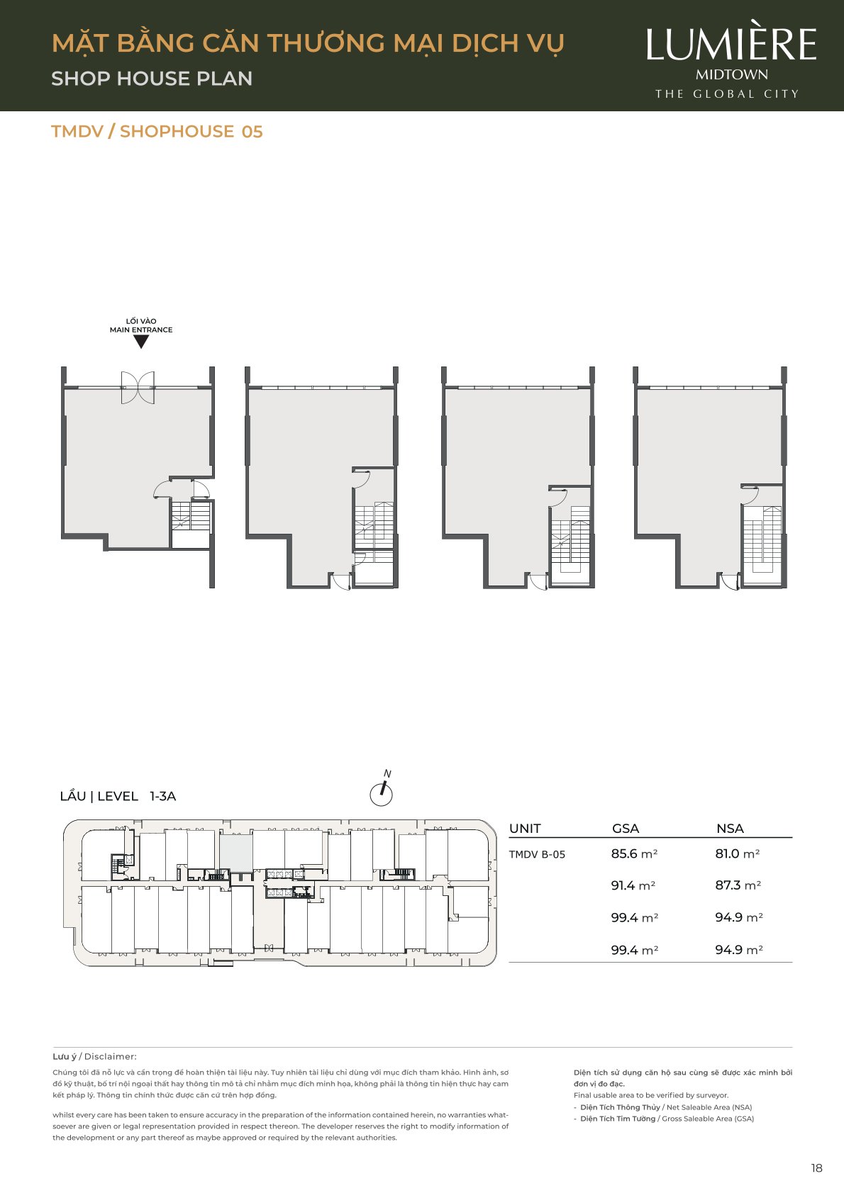 Mặt Bằng và Layout Lumiere Midtown - The Global City