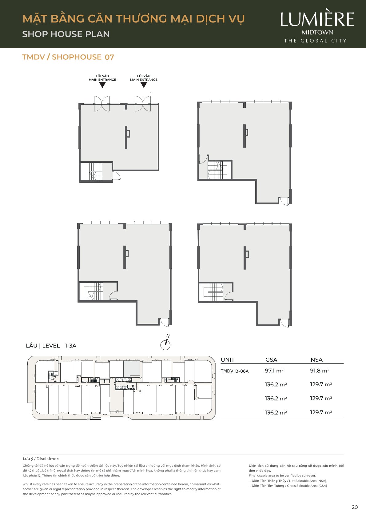 Mặt Bằng và Layout Lumiere Midtown - The Global City