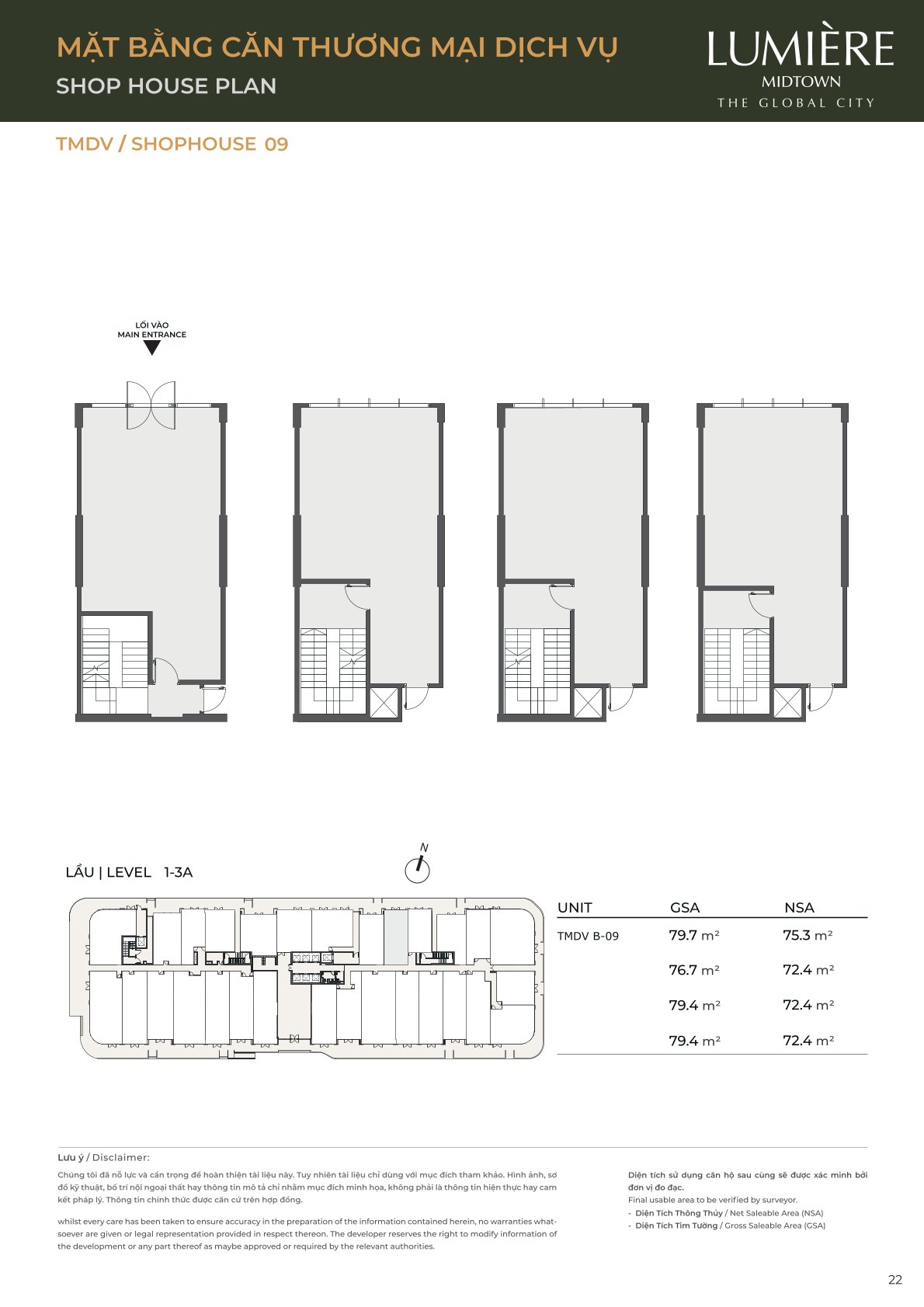 Mặt Bằng và Layout Lumiere Midtown - The Global City