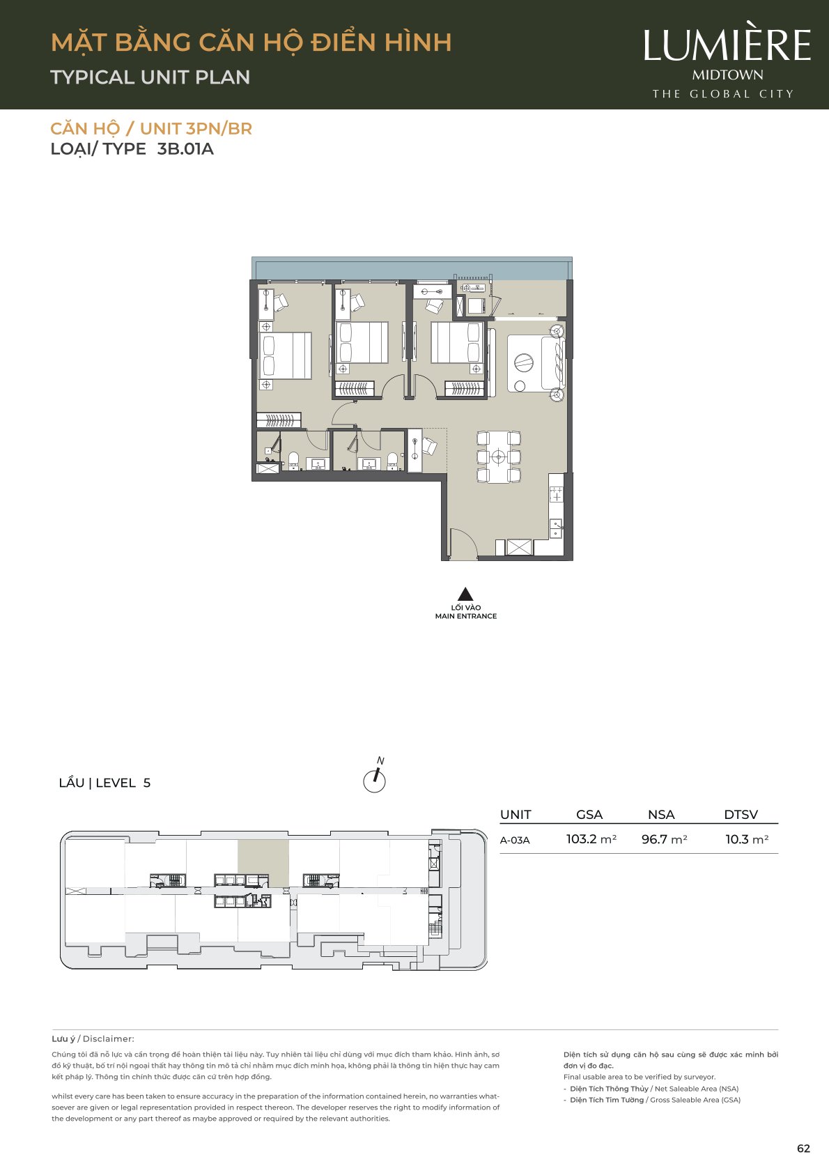 Mặt Bằng và Layout Lumiere Midtown - The Global City