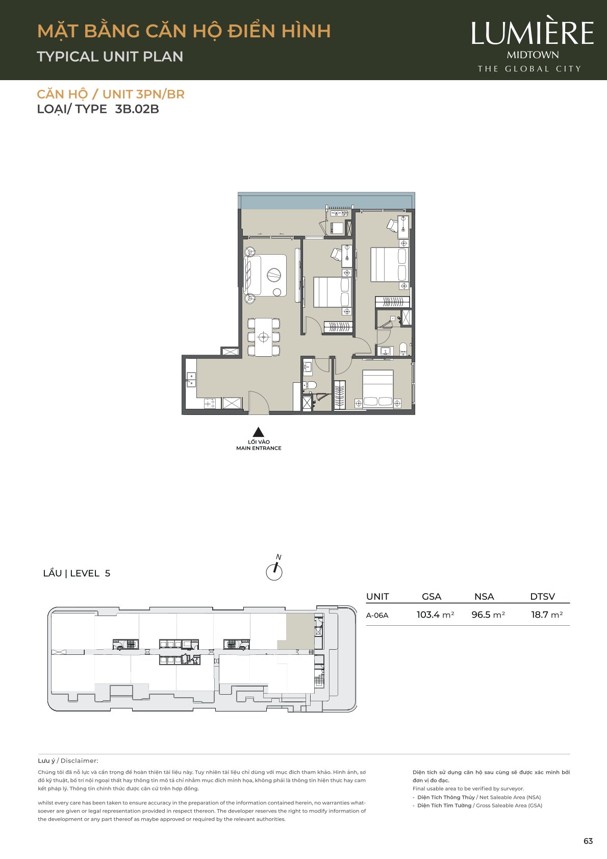 Mặt Bằng và Layout Lumiere Midtown - The Global City