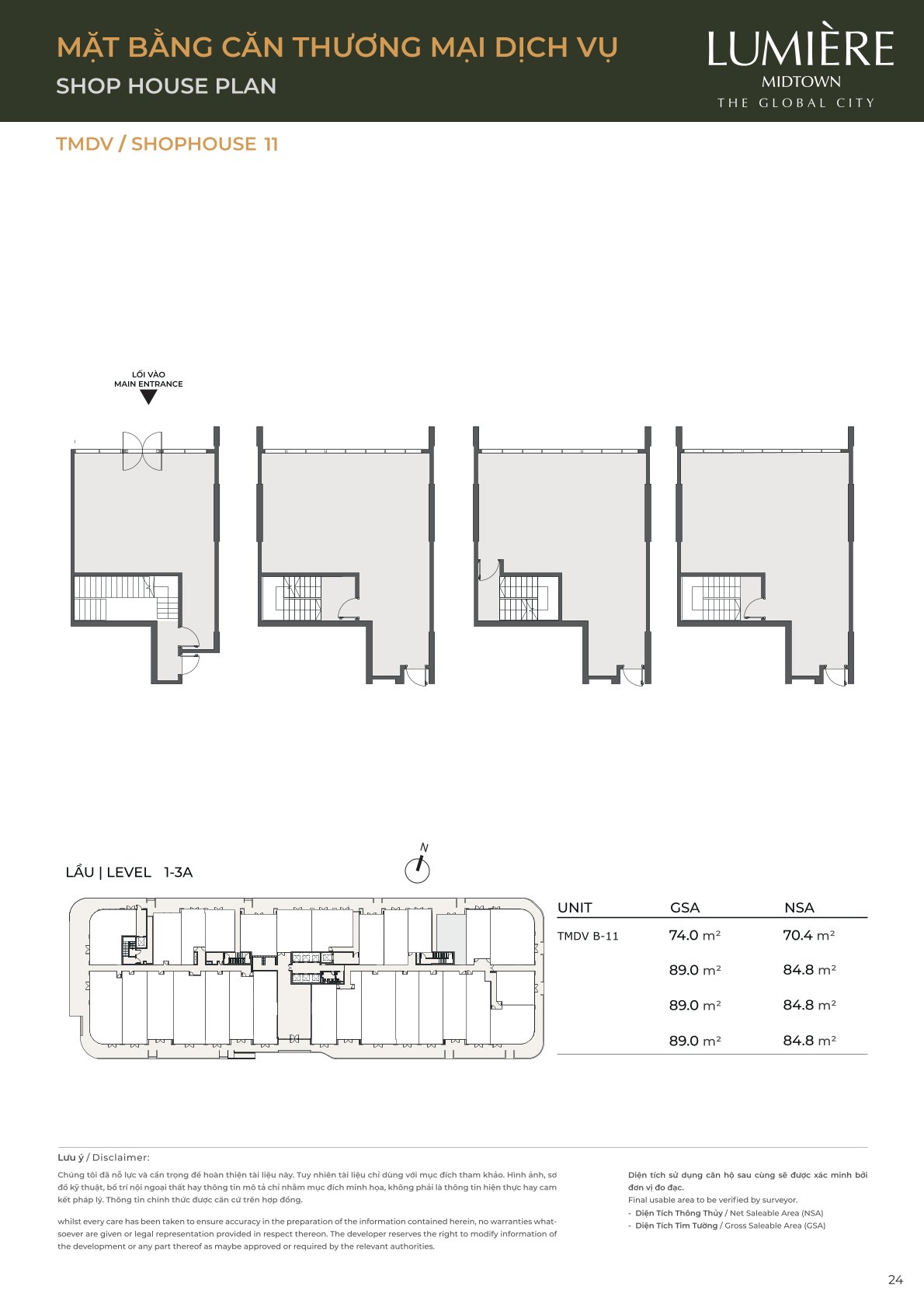Mặt Bằng và Layout Lumiere Midtown - The Global City