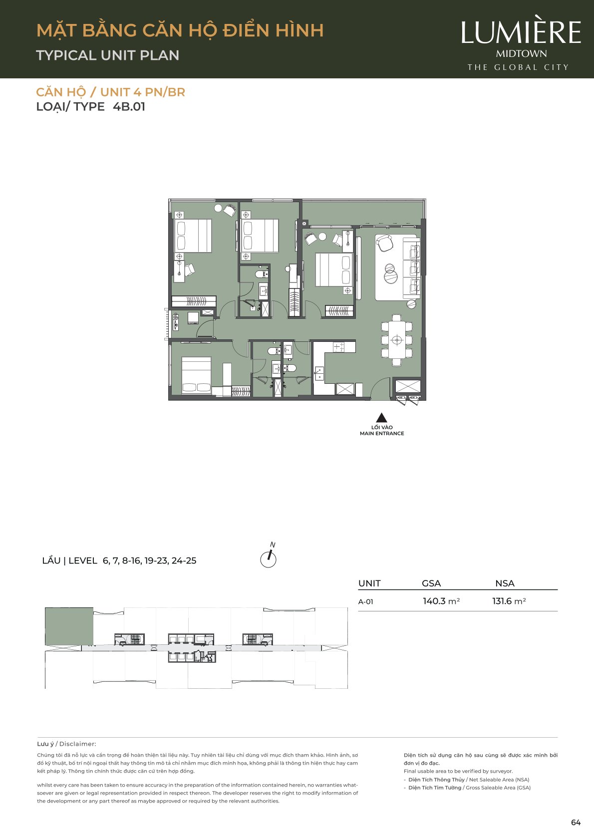 Mặt Bằng và Layout Lumiere Midtown - The Global City