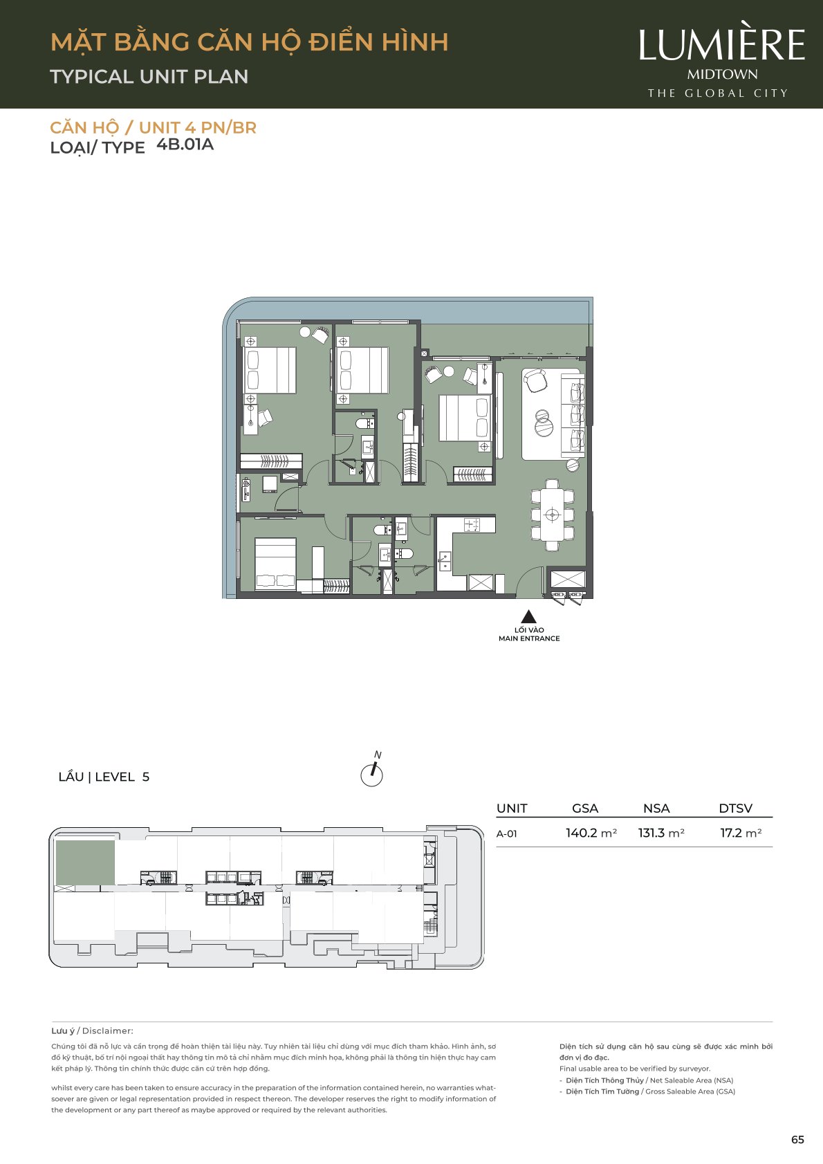 Mặt Bằng và Layout Lumiere Midtown - The Global City