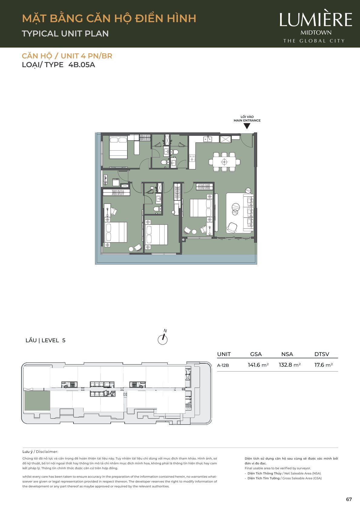Mặt Bằng và Layout Lumiere Midtown - The Global City