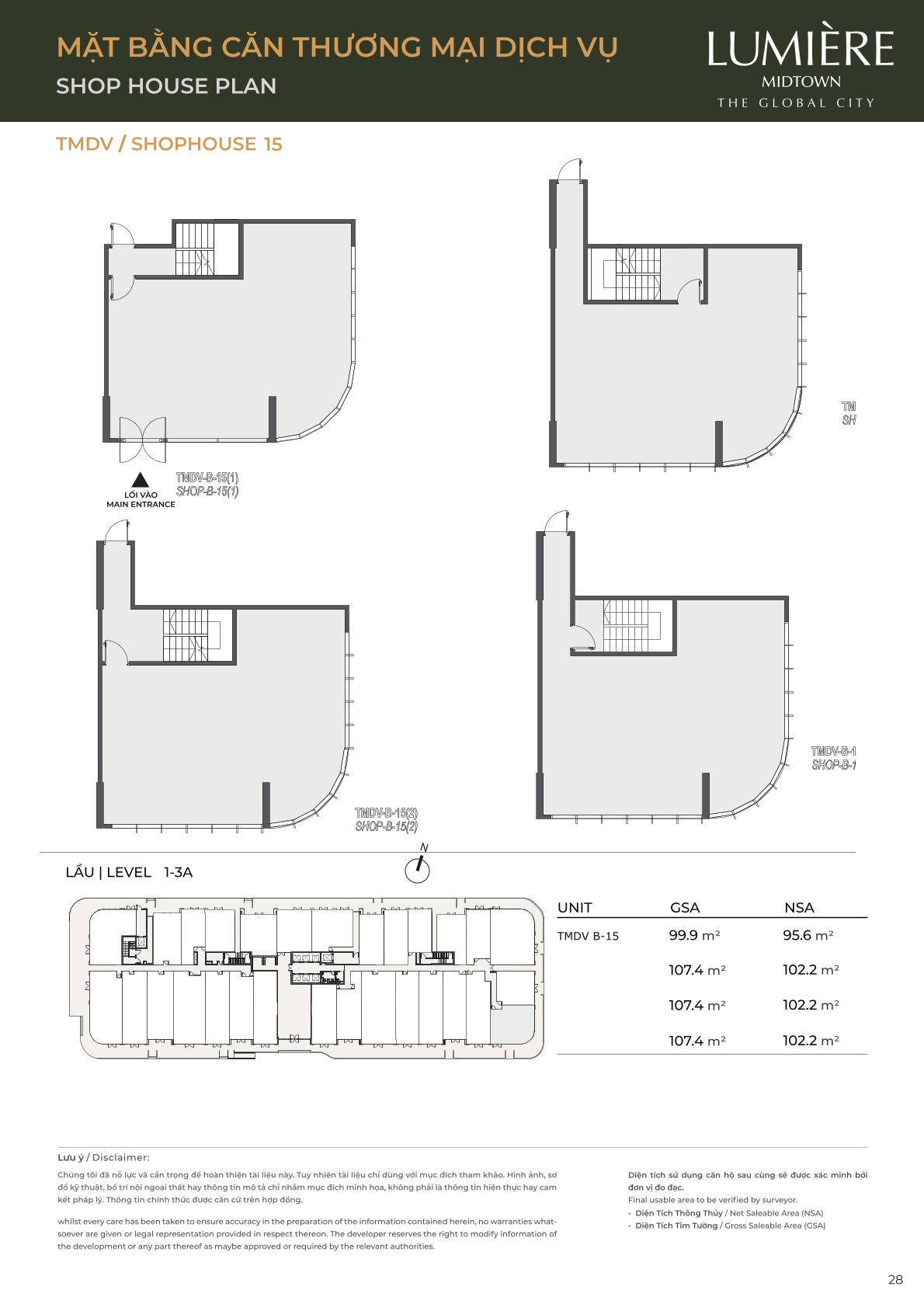 Mặt Bằng và Layout Lumiere Midtown - The Global City