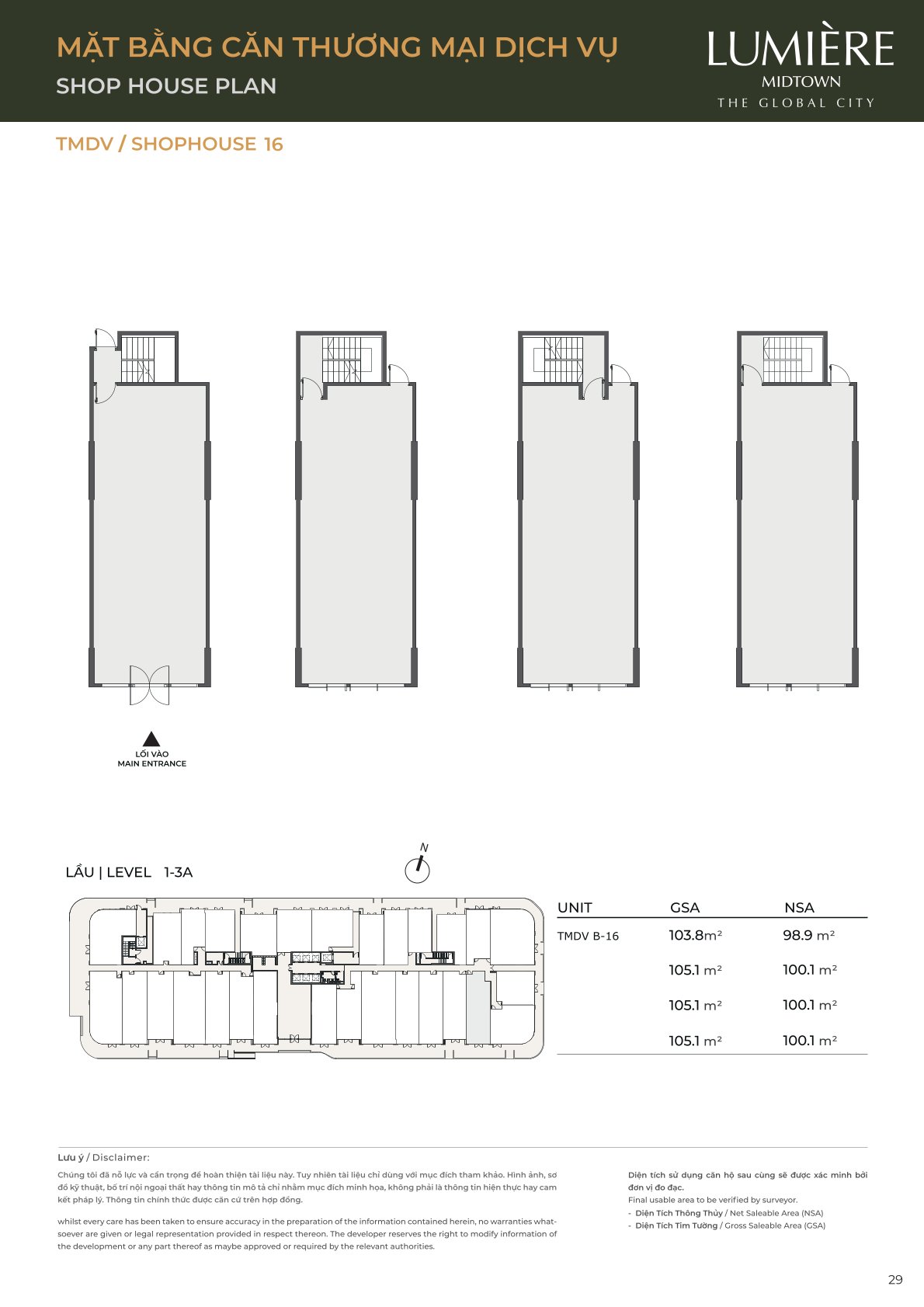 Mặt Bằng và Layout Lumiere Midtown - The Global City