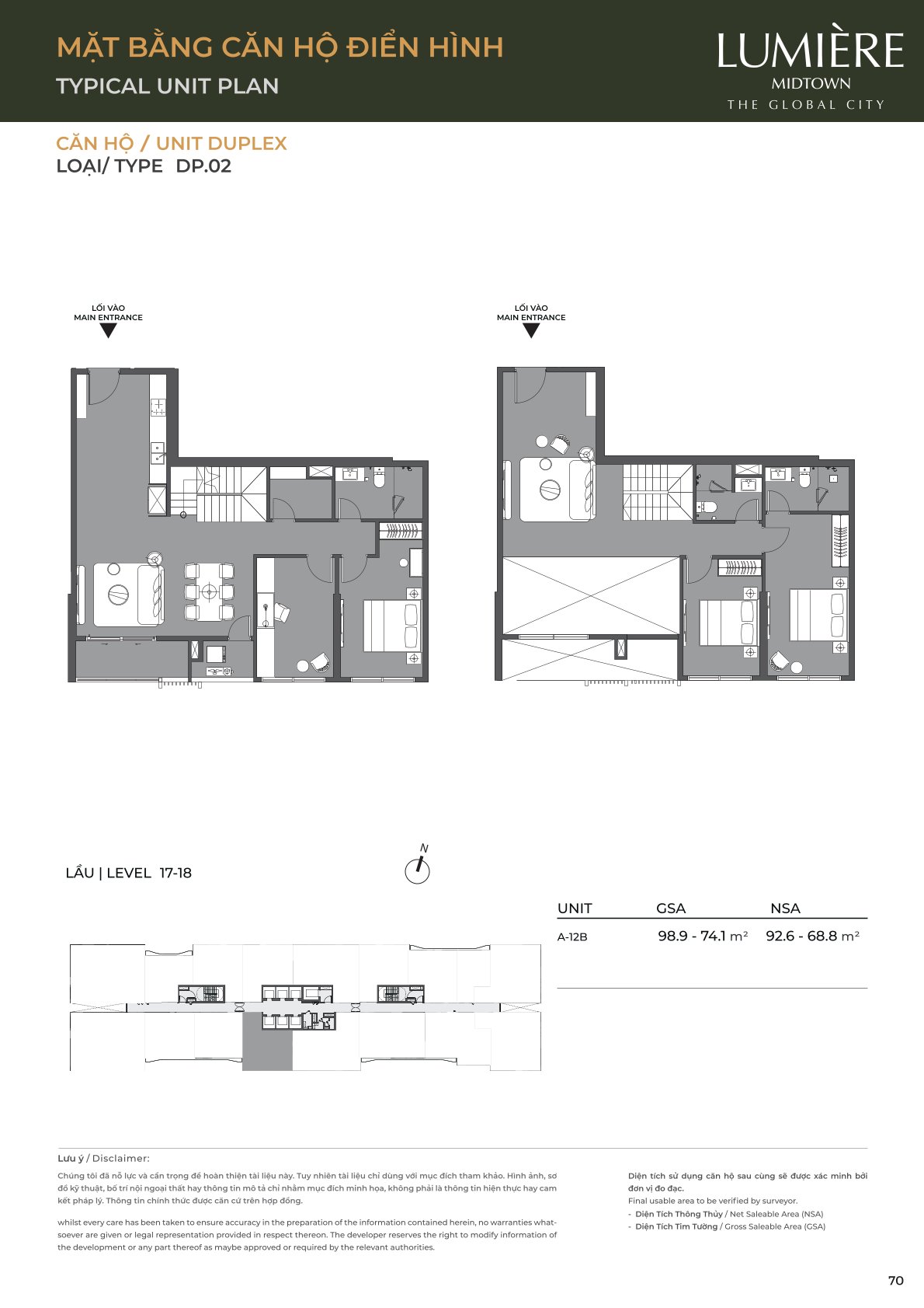 Mặt Bằng và Layout Lumiere Midtown - The Global City