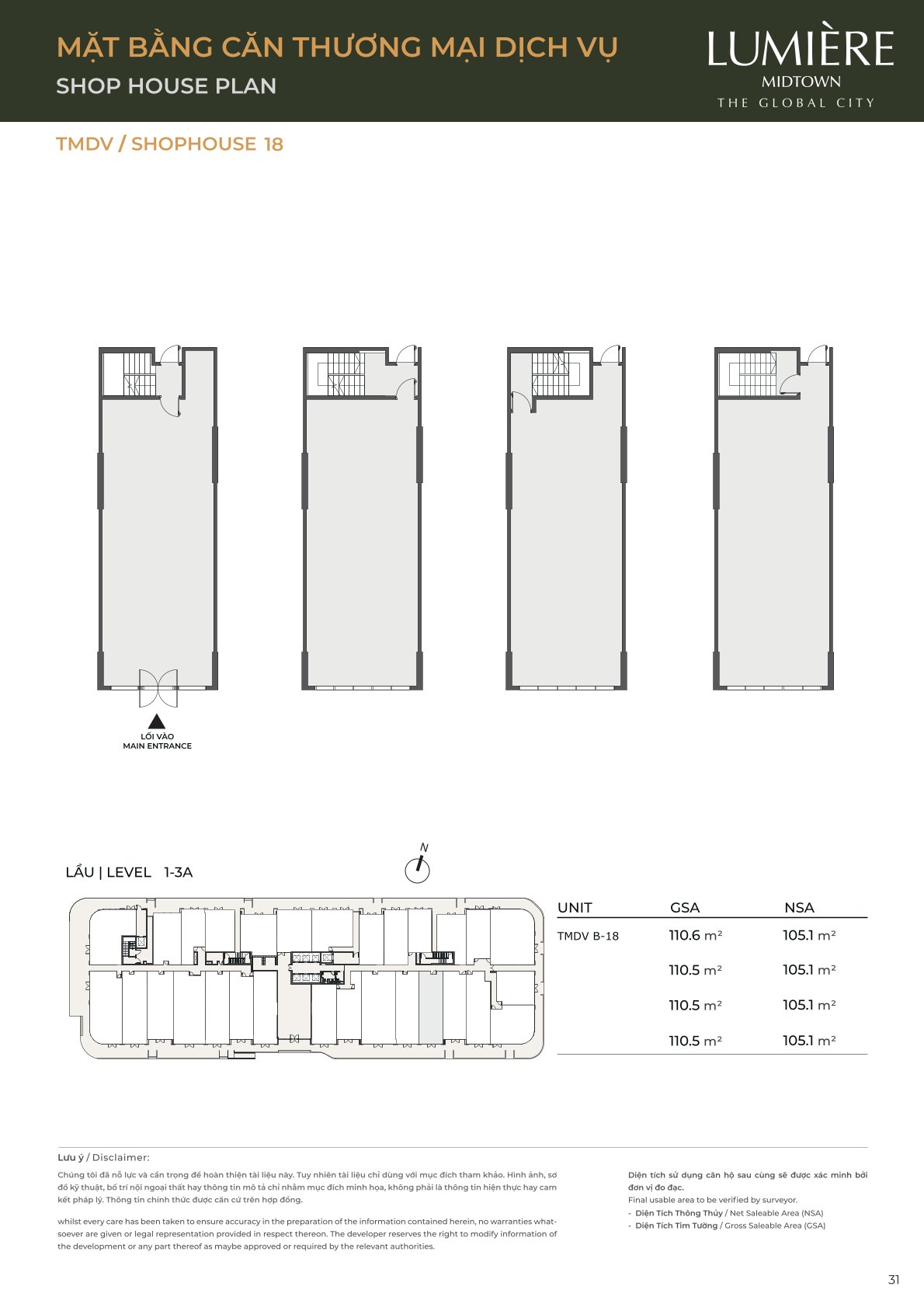 Mặt Bằng và Layout Lumiere Midtown - The Global City