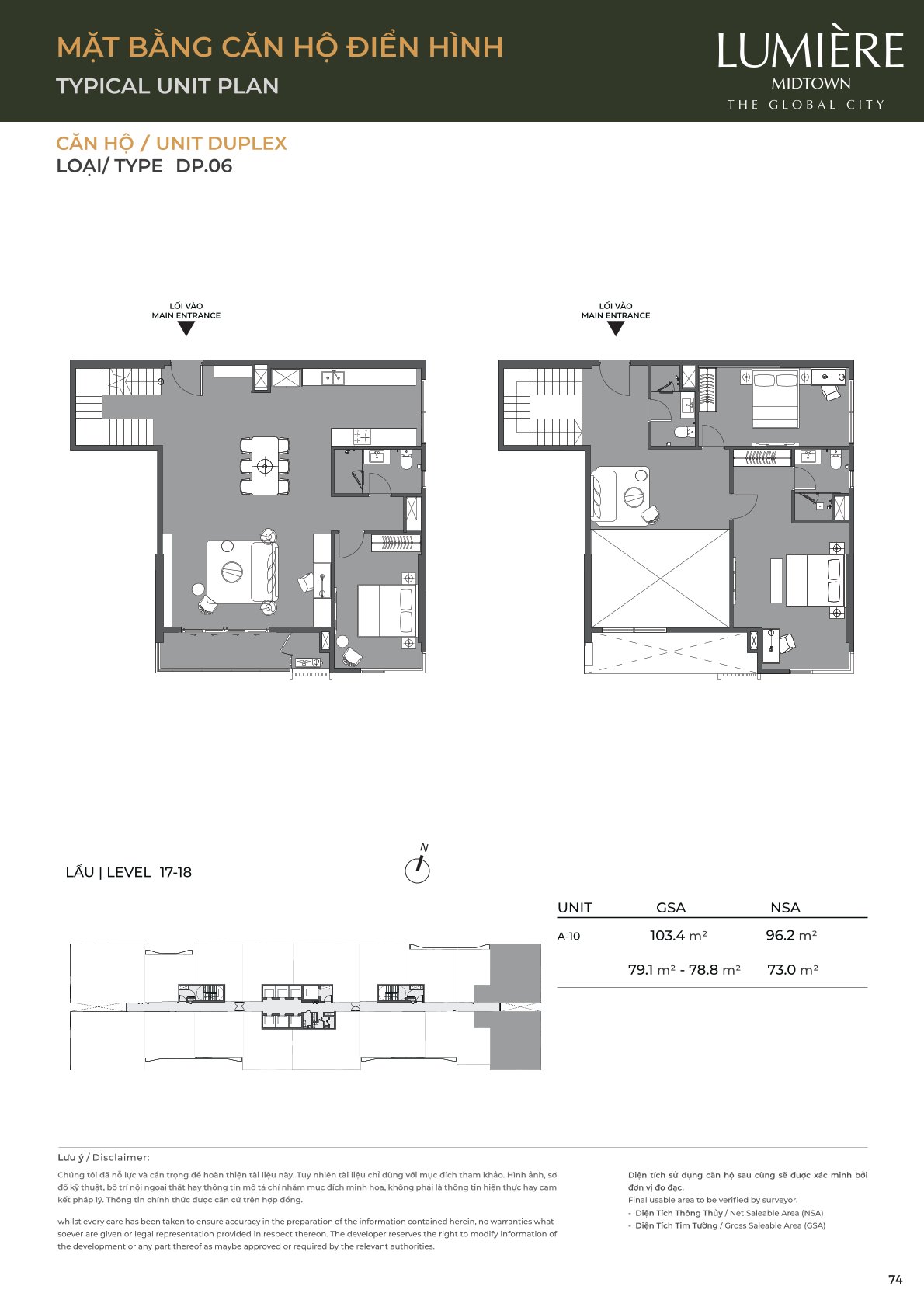 Mặt Bằng và Layout Lumiere Midtown - The Global City