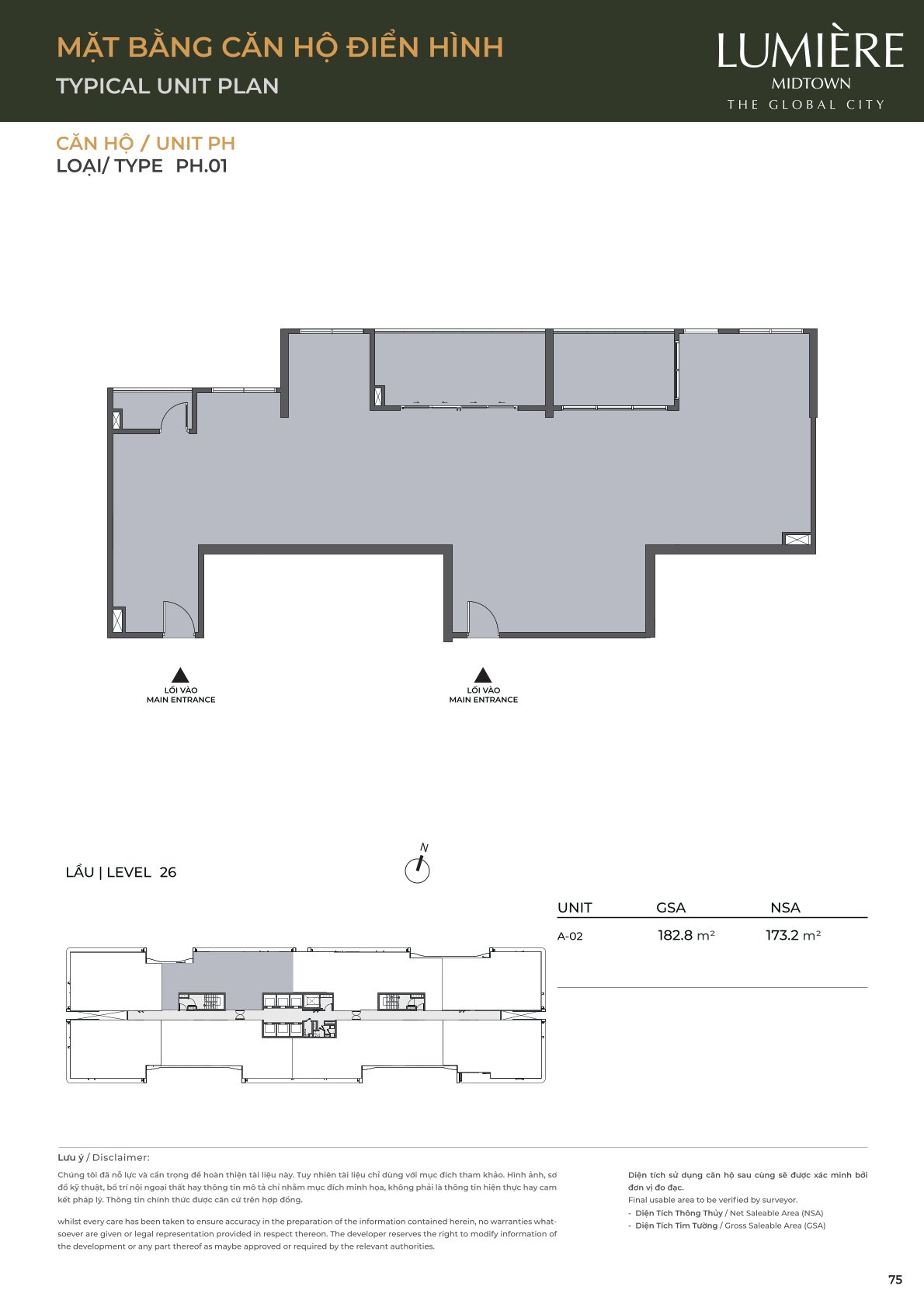 Mặt Bằng và Layout Lumiere Midtown - The Global City