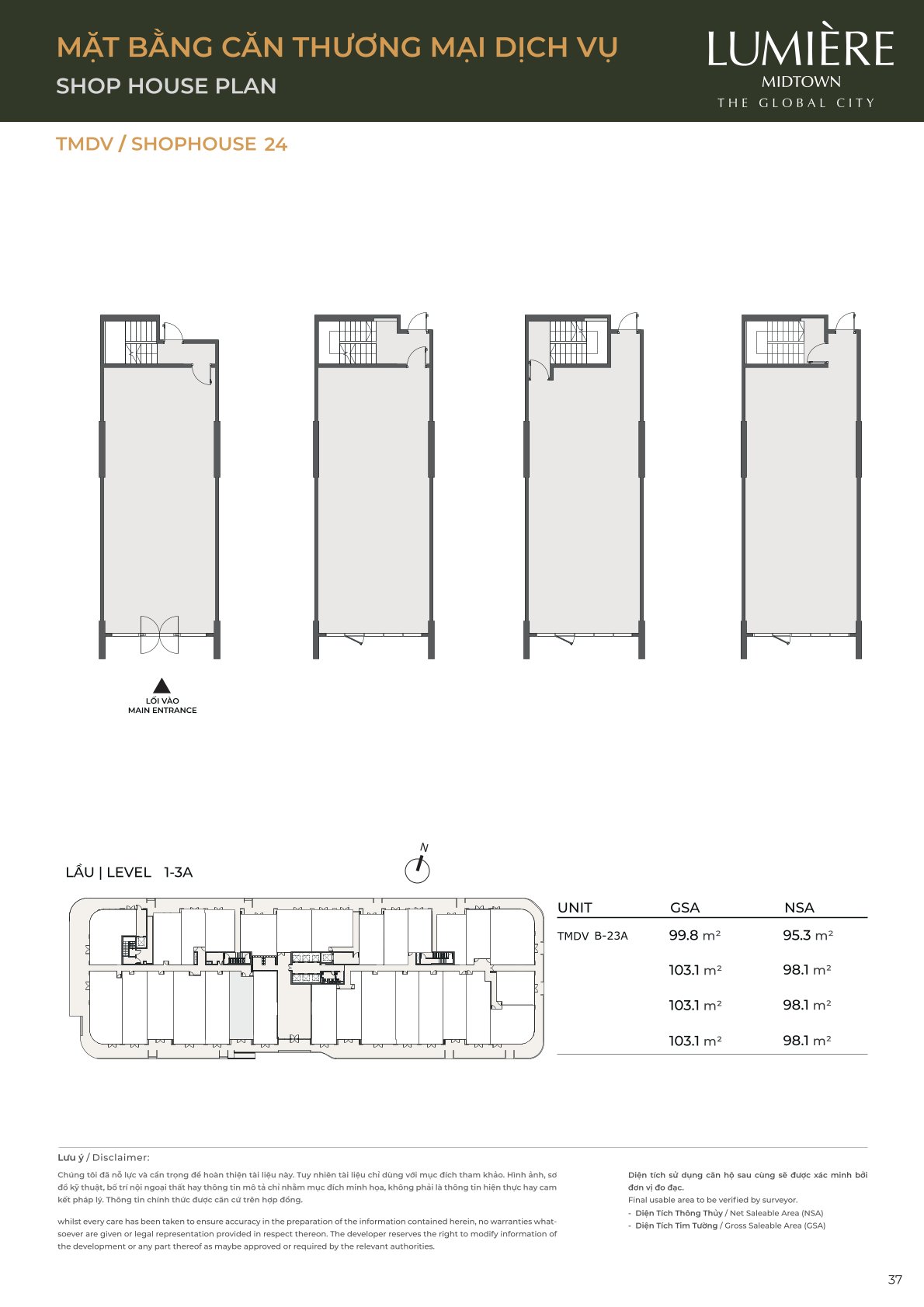 Mặt Bằng và Layout Lumiere Midtown - The Global City