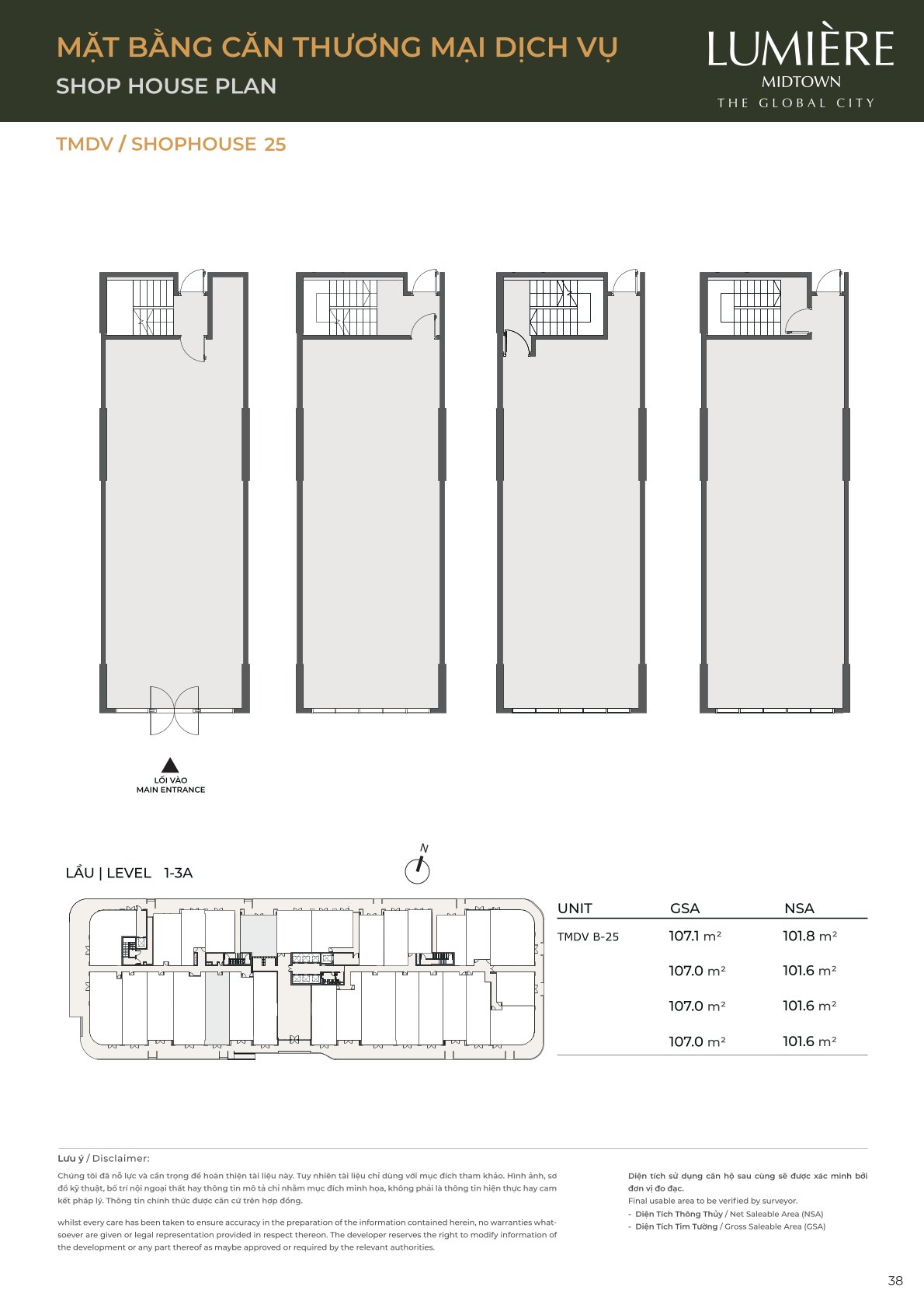 Mặt Bằng và Layout Lumiere Midtown - The Global City