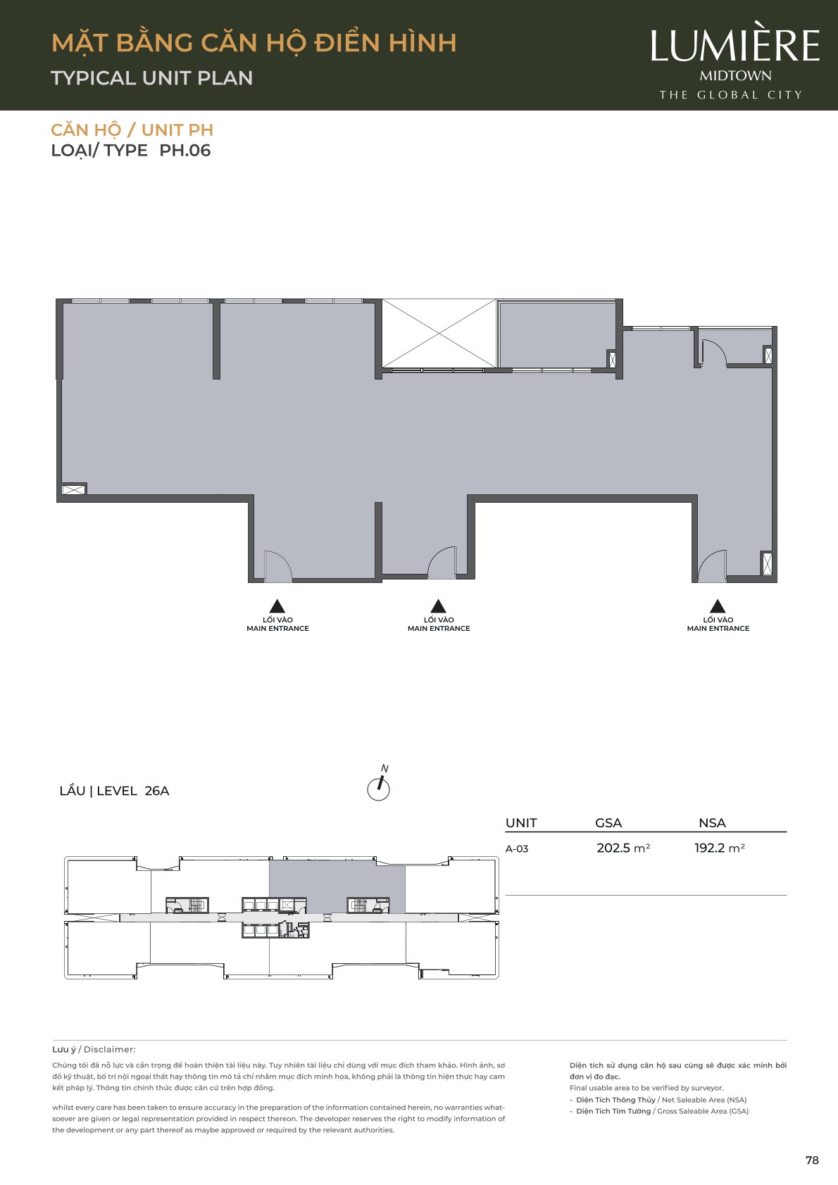 Mặt Bằng và Layout Lumiere Midtown - The Global City