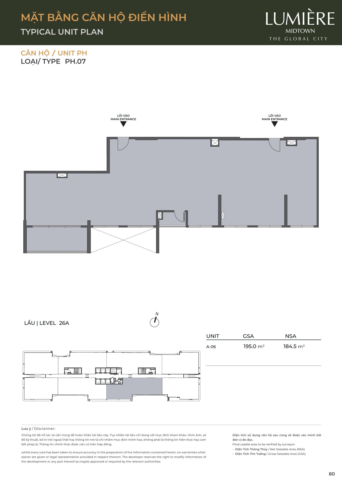 Mặt Bằng và Layout Lumiere Midtown - The Global City