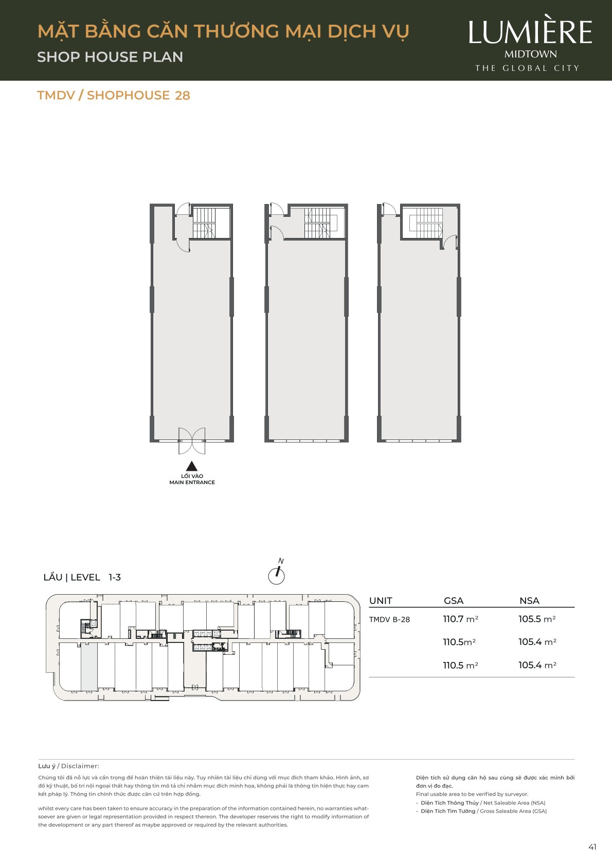 Mặt Bằng và Layout Lumiere Midtown - The Global City