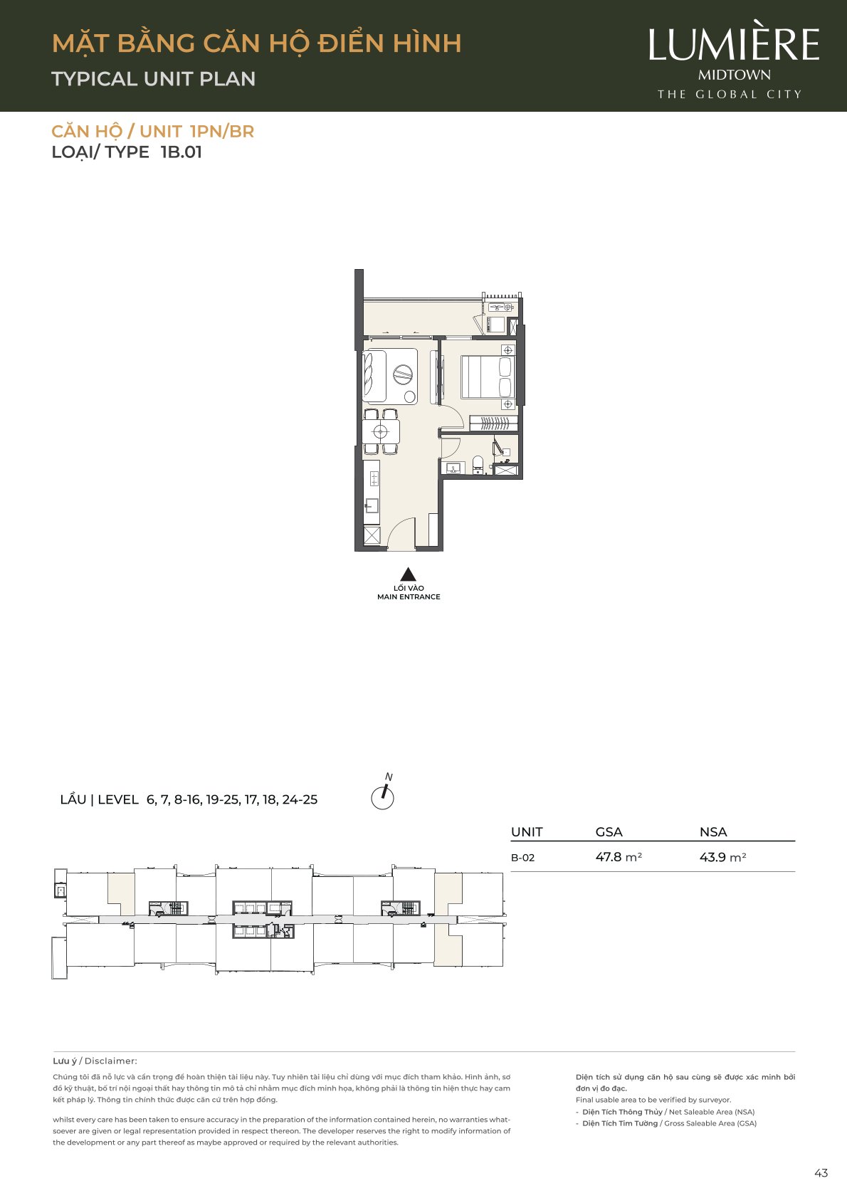 Mặt Bằng và Layout Lumiere Midtown - The Global City