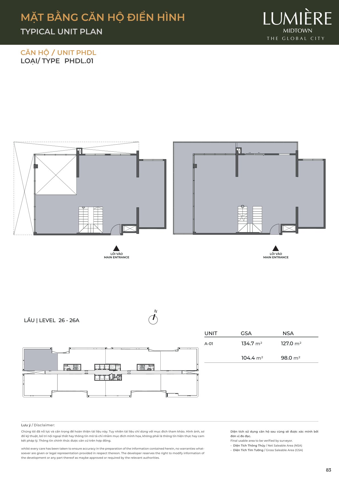 Mặt Bằng và Layout Lumiere Midtown - The Global City