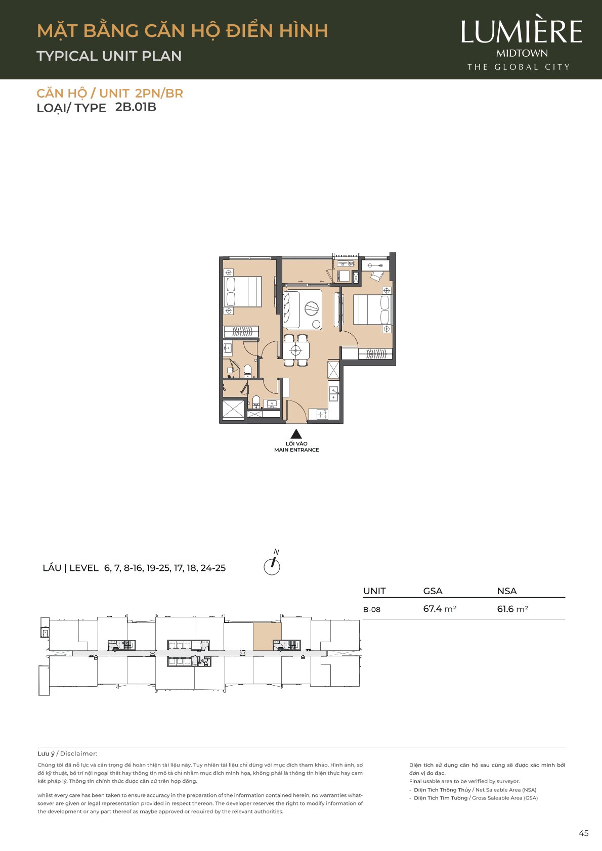 Mặt Bằng và Layout Lumiere Midtown - The Global City