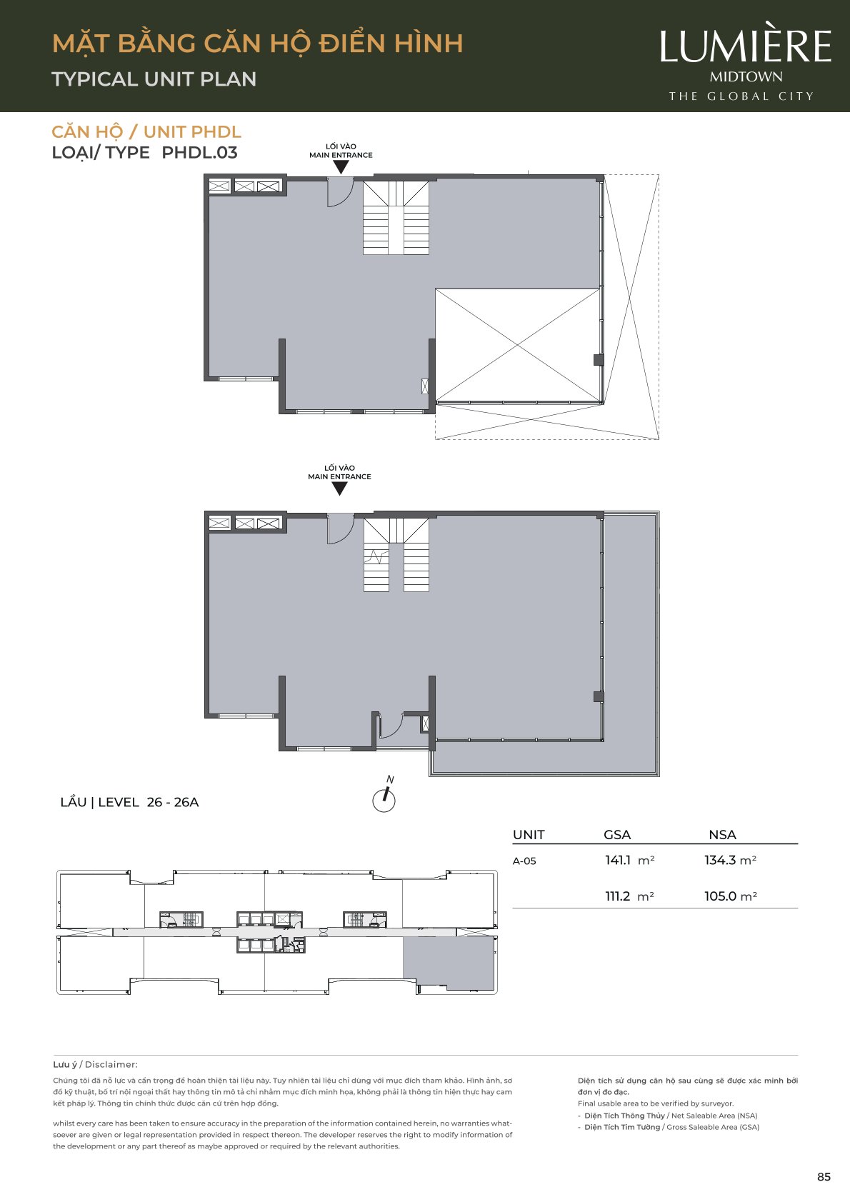 Mặt Bằng và Layout Lumiere Midtown - The Global City