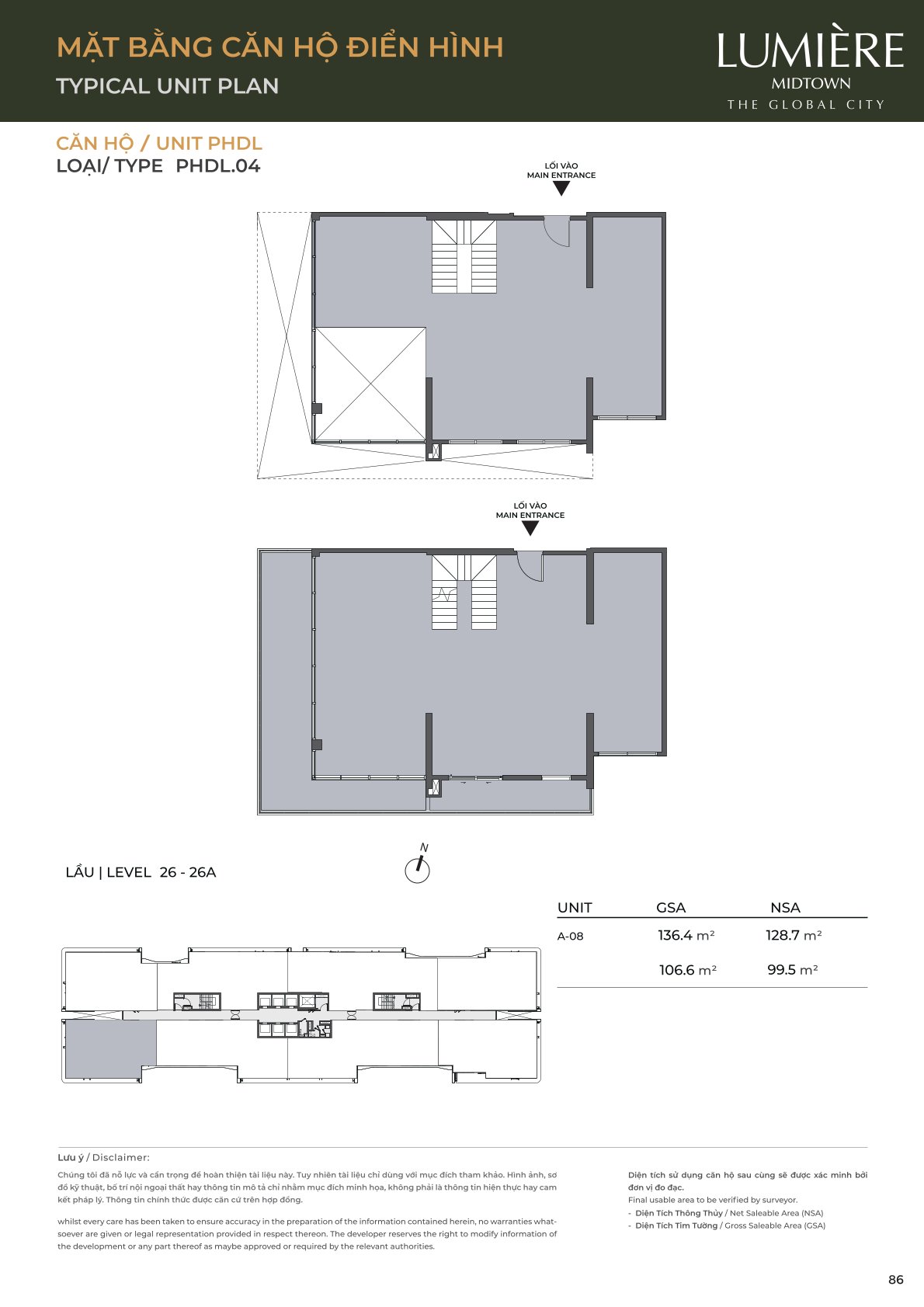 Mặt Bằng và Layout Lumiere Midtown - The Global City