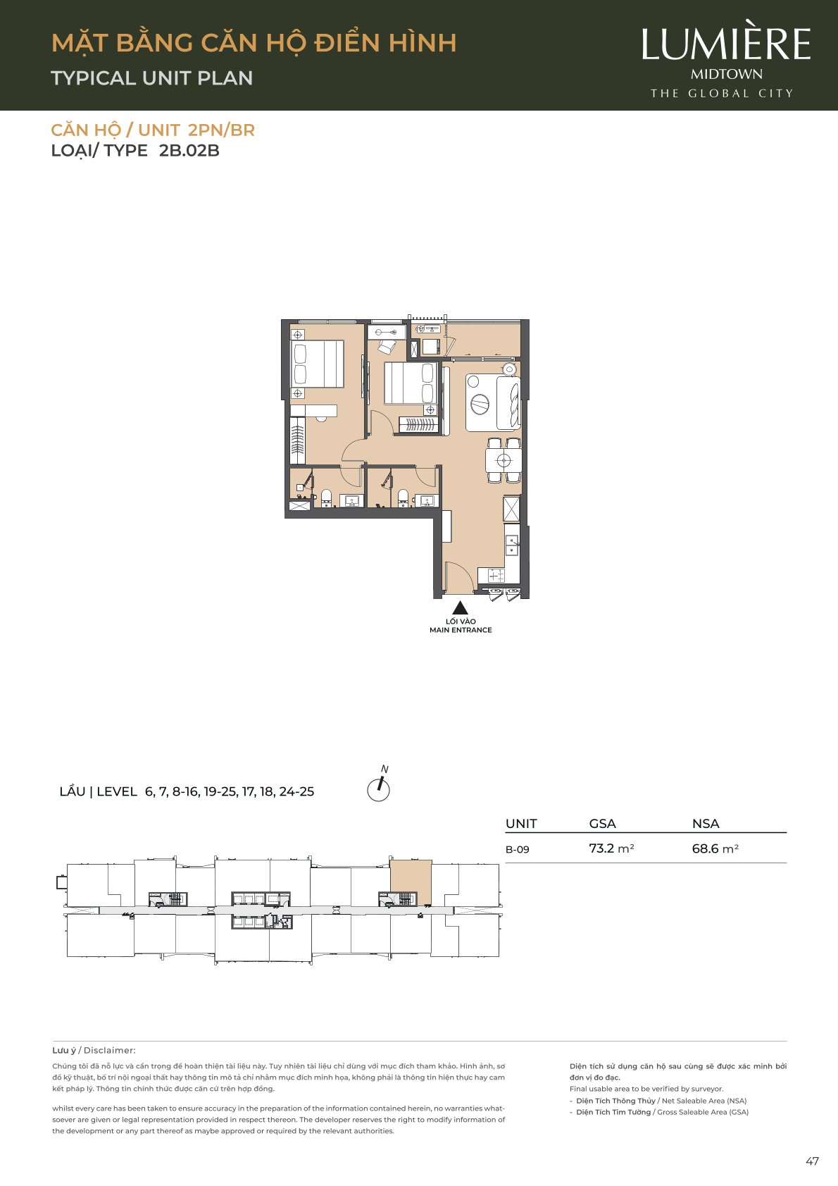 Mặt Bằng và Layout Lumiere Midtown - The Global City
