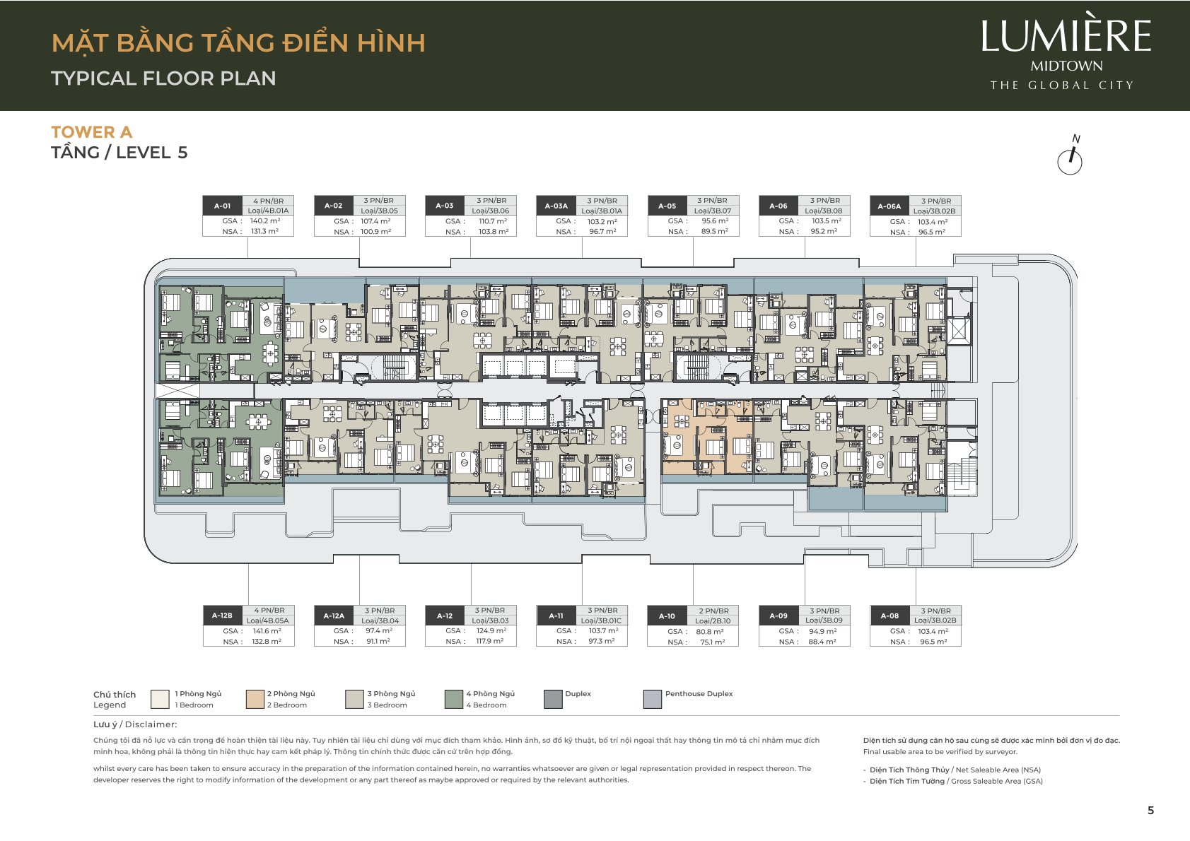 Mặt Bằng và Layout Lumiere Midtown - The Global City