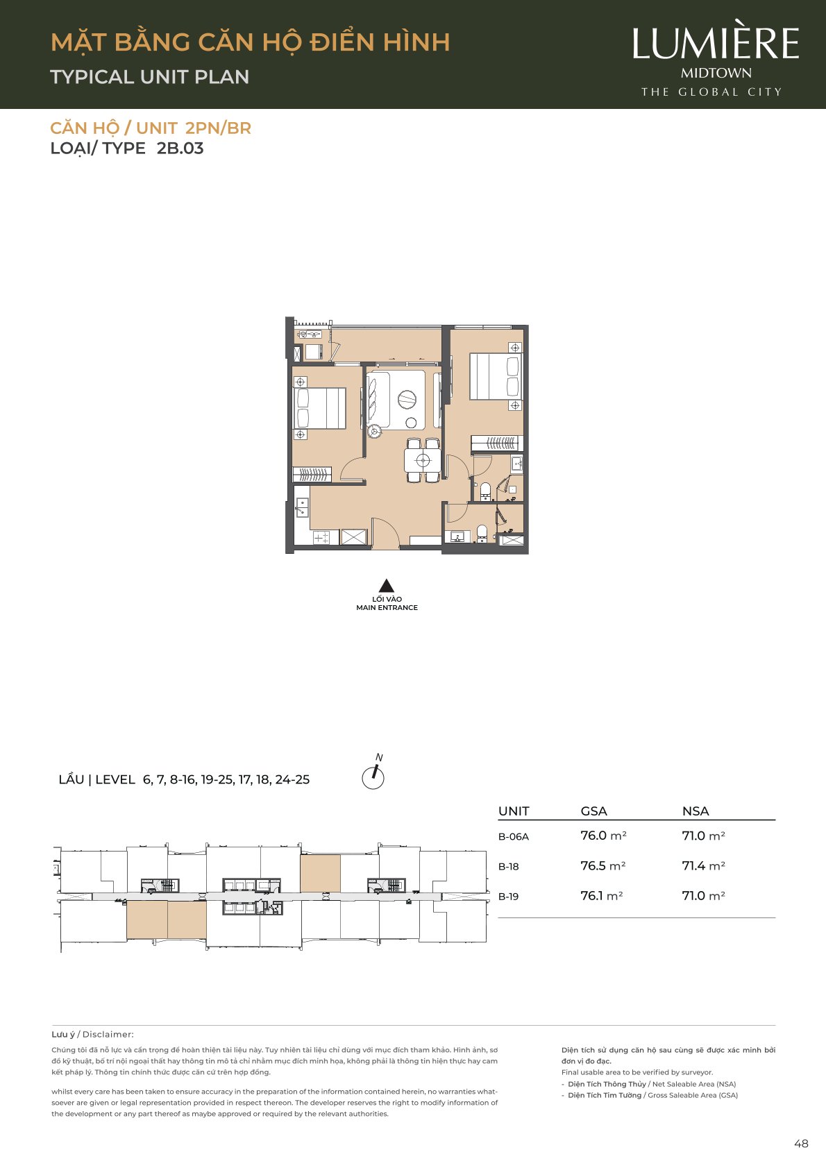 Mặt Bằng và Layout Lumiere Midtown - The Global City