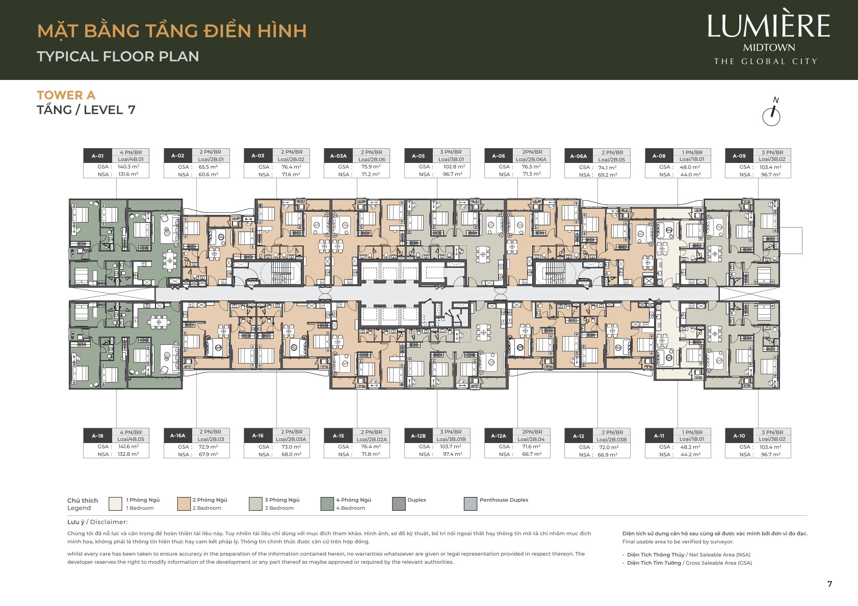 Mặt Bằng và Layout Lumiere Midtown - The Global City