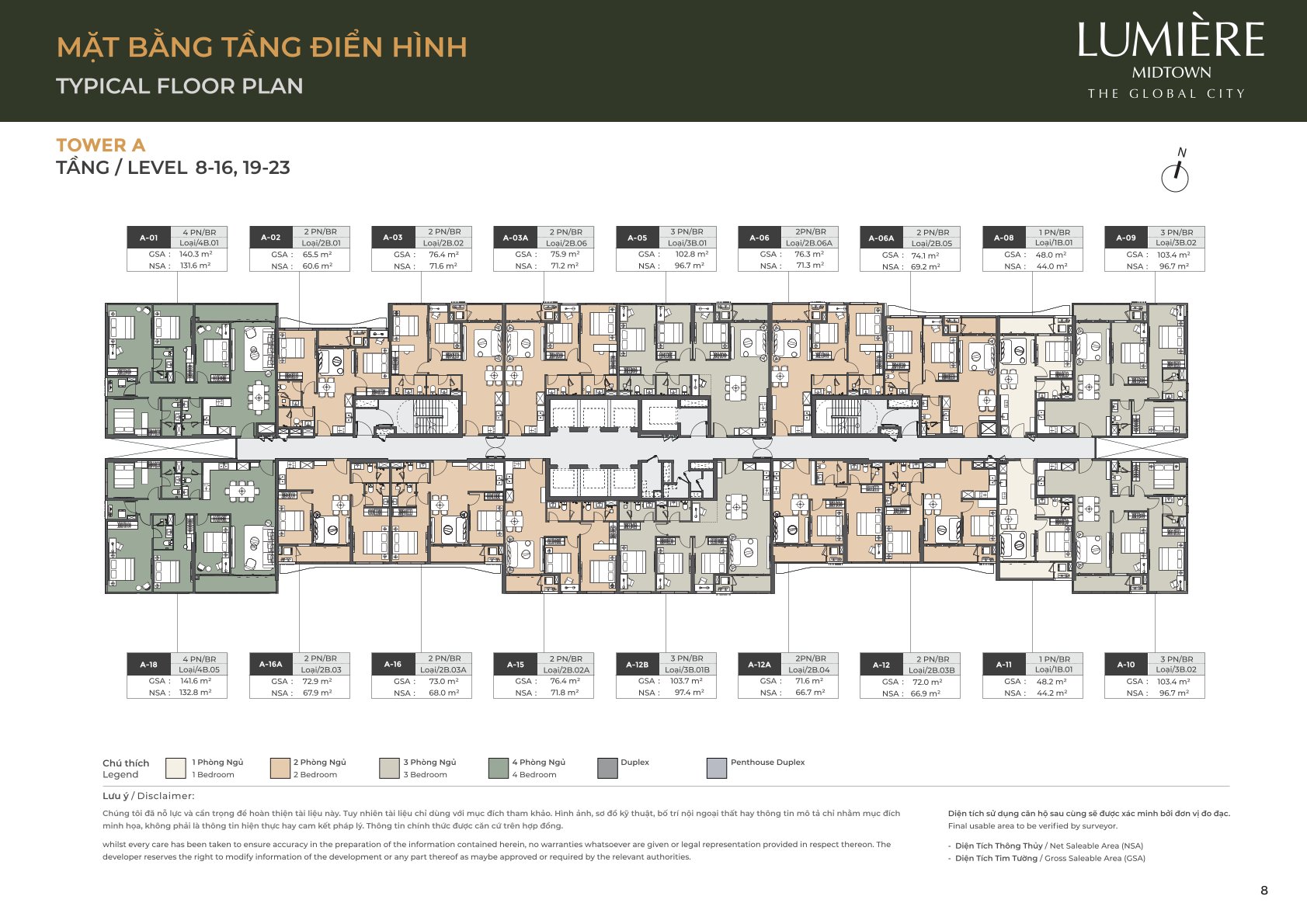 Mặt Bằng và Layout Lumiere Midtown - The Global City