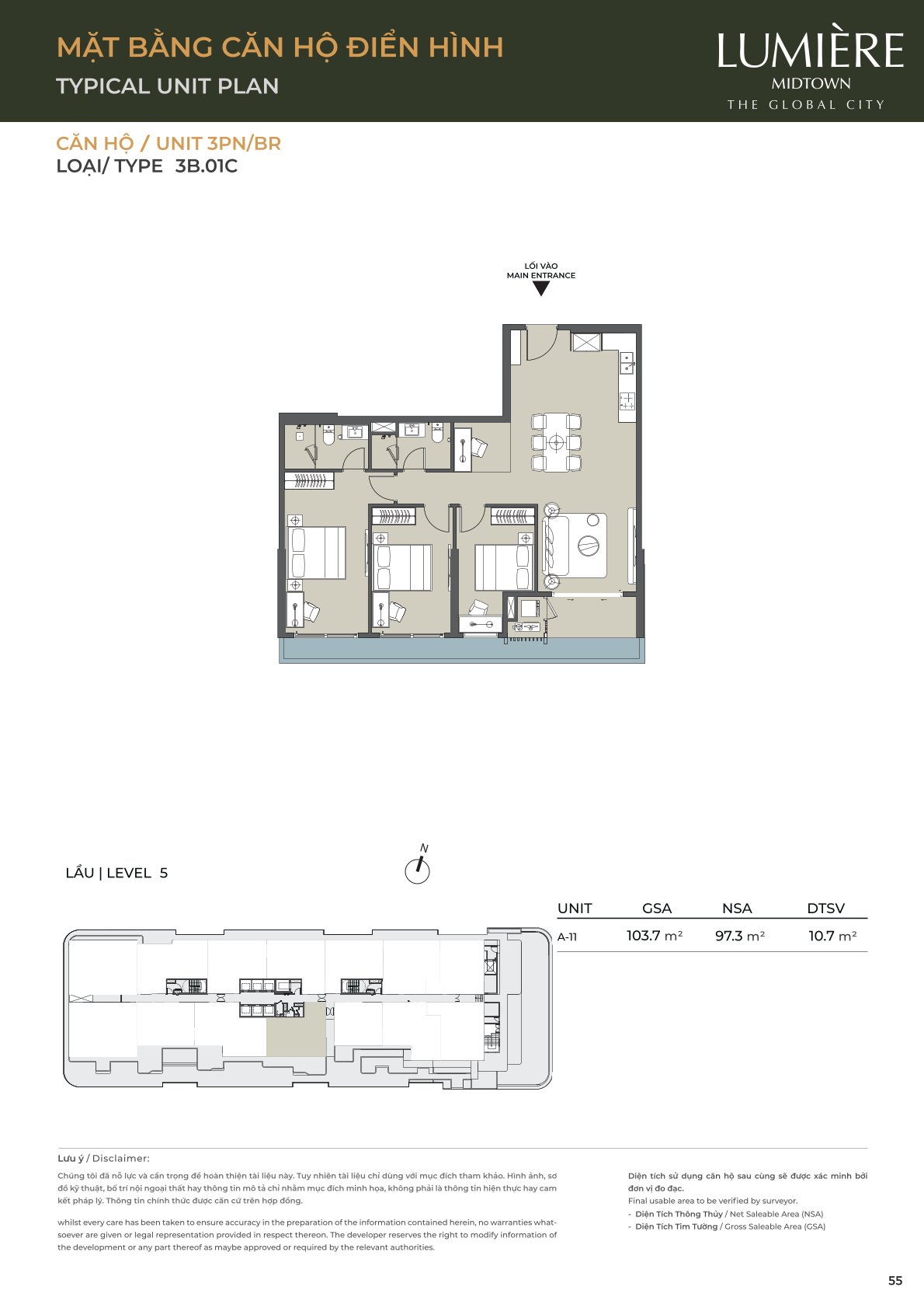 Mặt Bằng và Layout Lumiere Midtown - The Global City