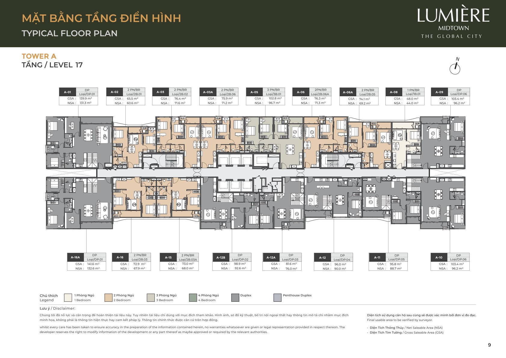 Mặt Bằng và Layout Lumiere Midtown - The Global City