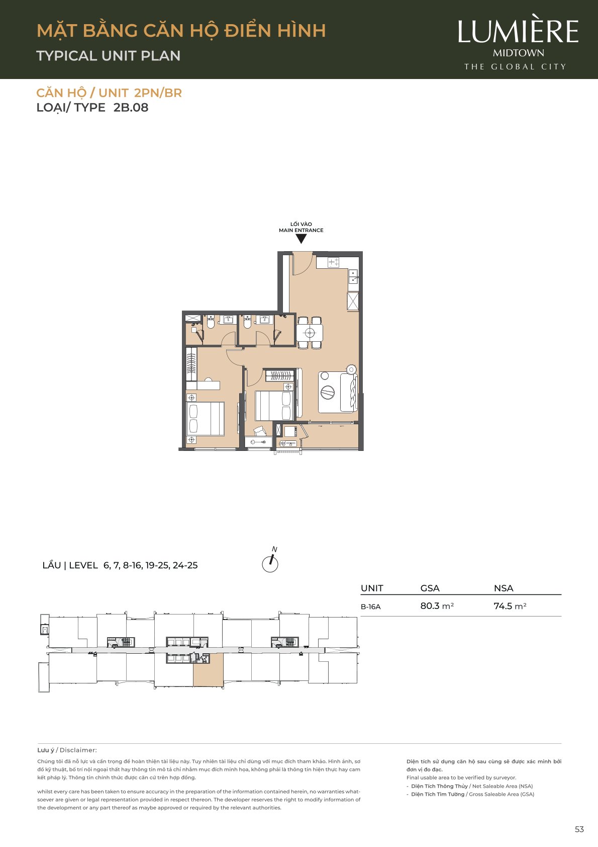 Mặt Bằng và Layout Lumiere Midtown - The Global City