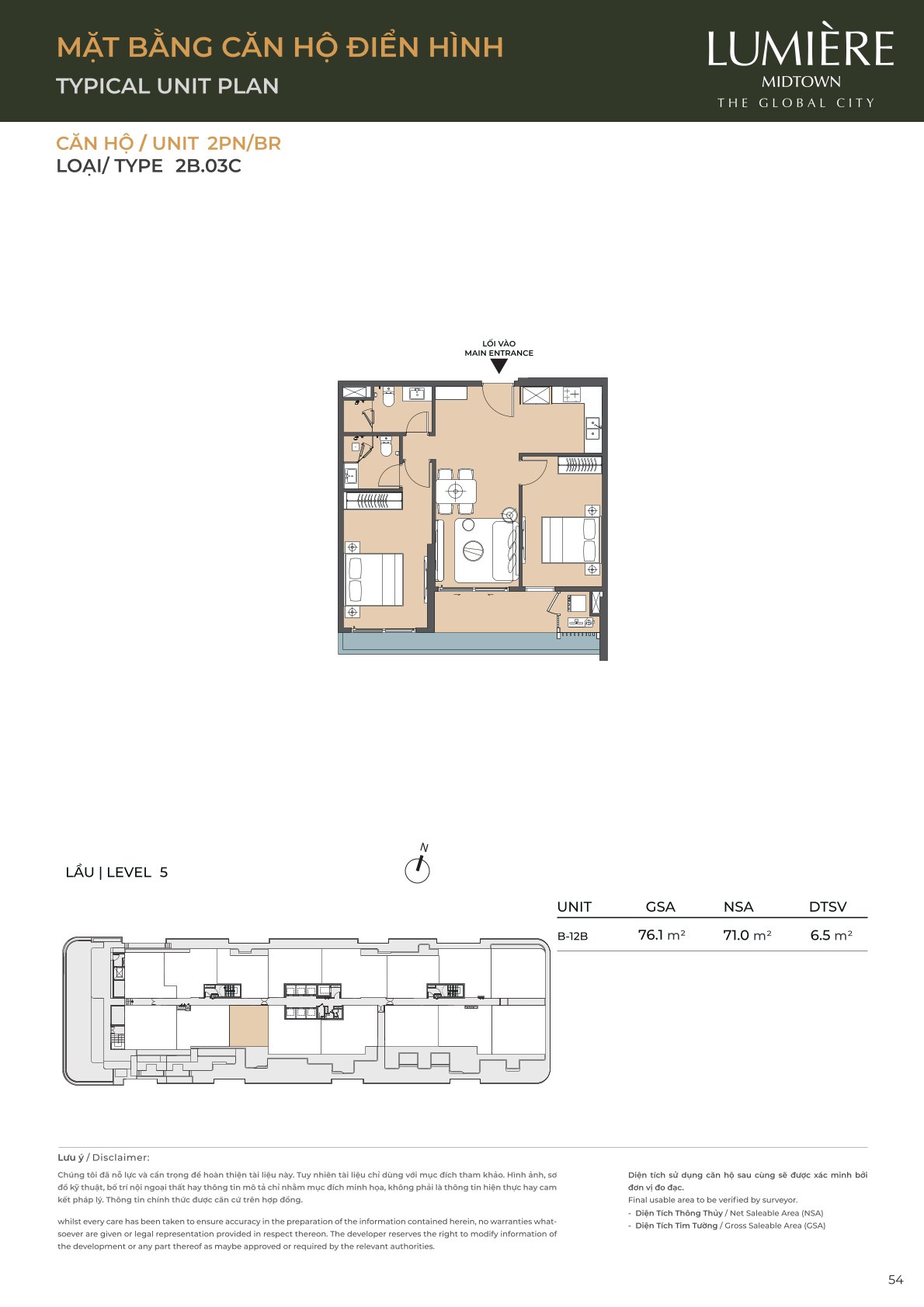 Mặt Bằng và Layout Lumiere Midtown - The Global City