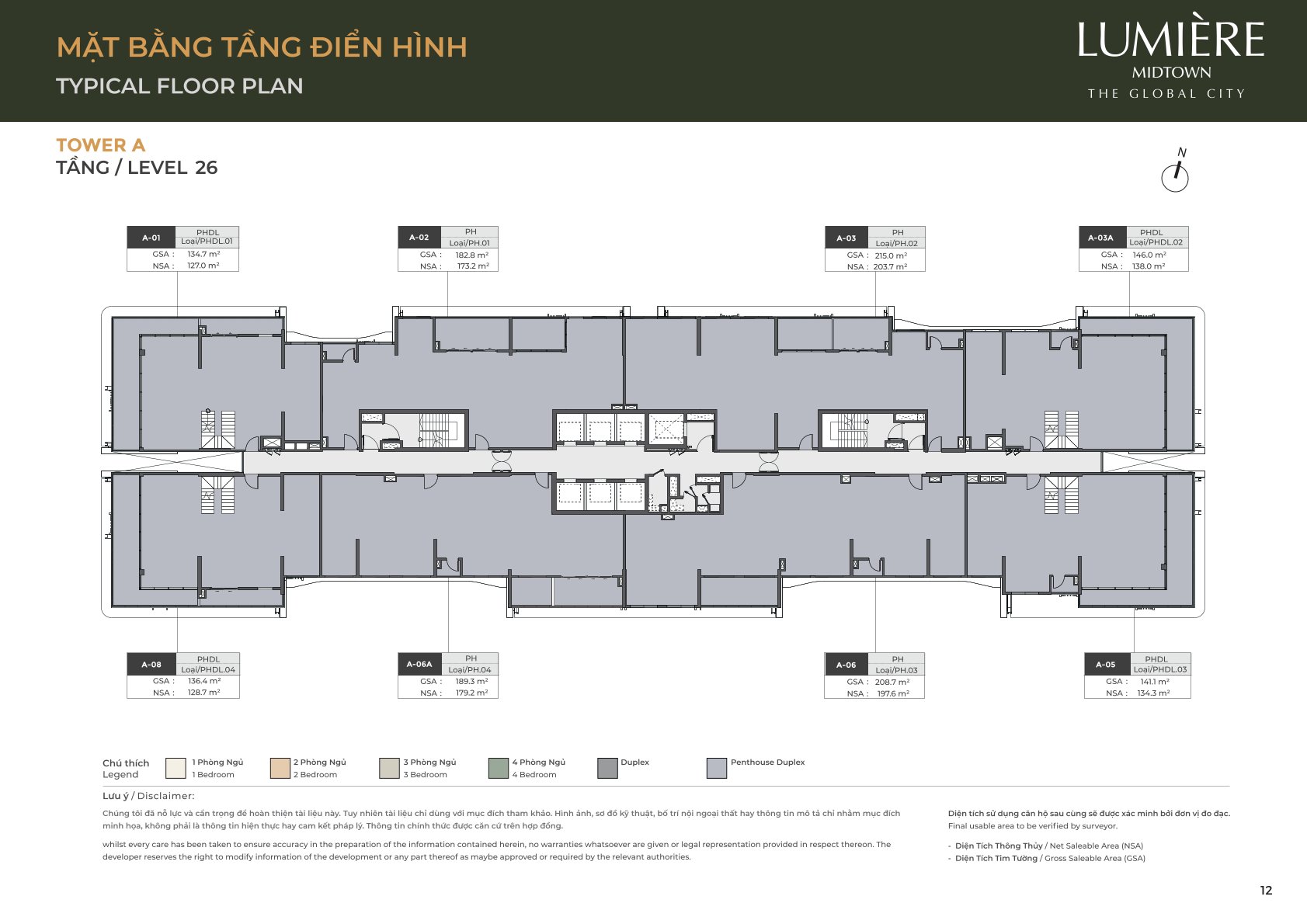 Mặt Bằng và Layout Lumiere Midtown - The Global City