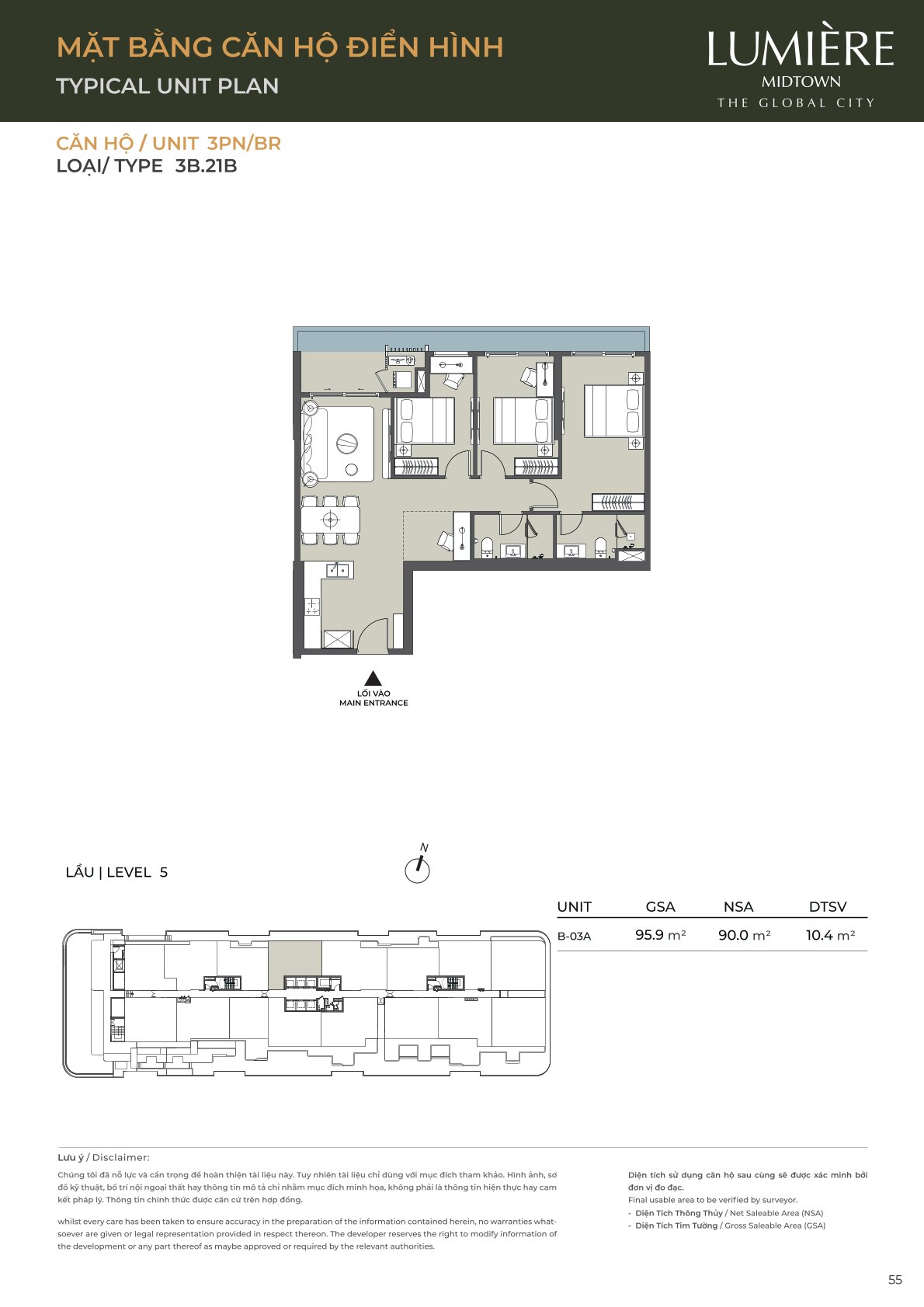 Mặt Bằng và Layout Lumiere Midtown - The Global City