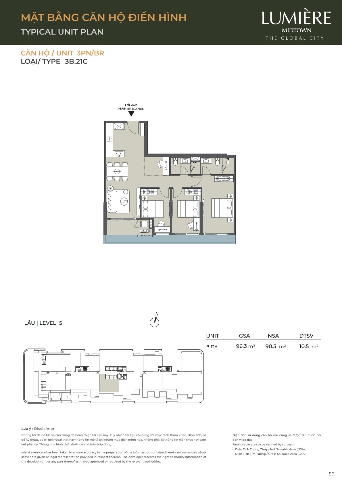 Mặt Bằng và Layout Lumiere Midtown - The Global City