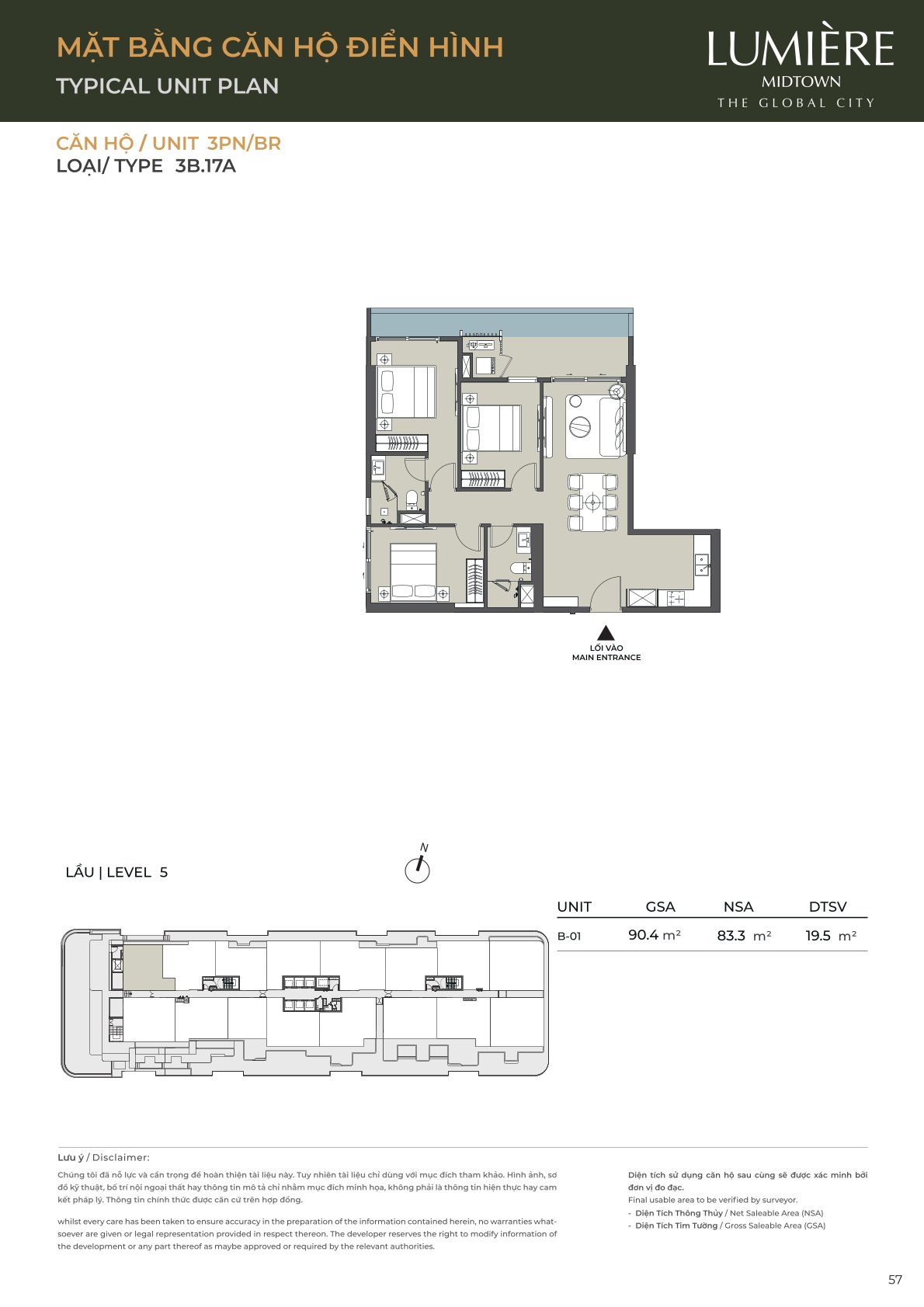 Mặt Bằng và Layout Lumiere Midtown - The Global City