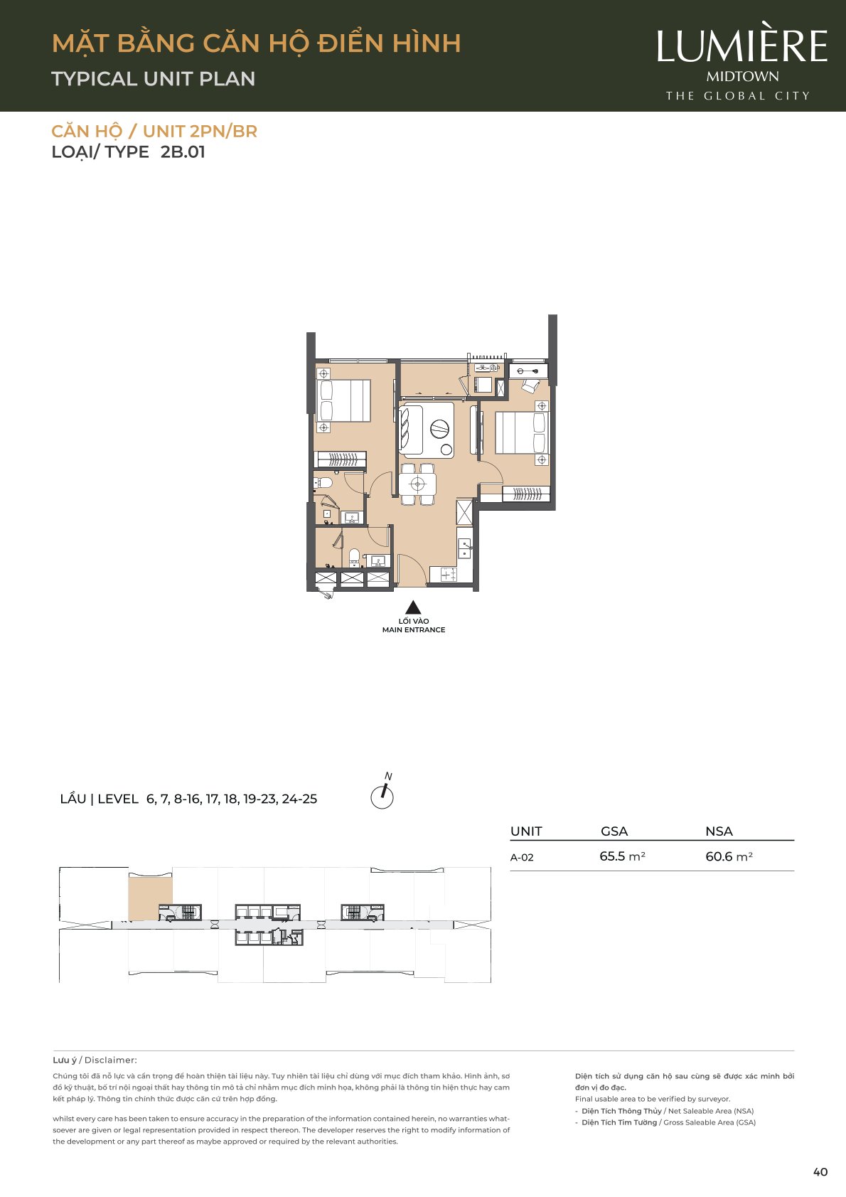 Mặt Bằng và Layout Lumiere Midtown - The Global City