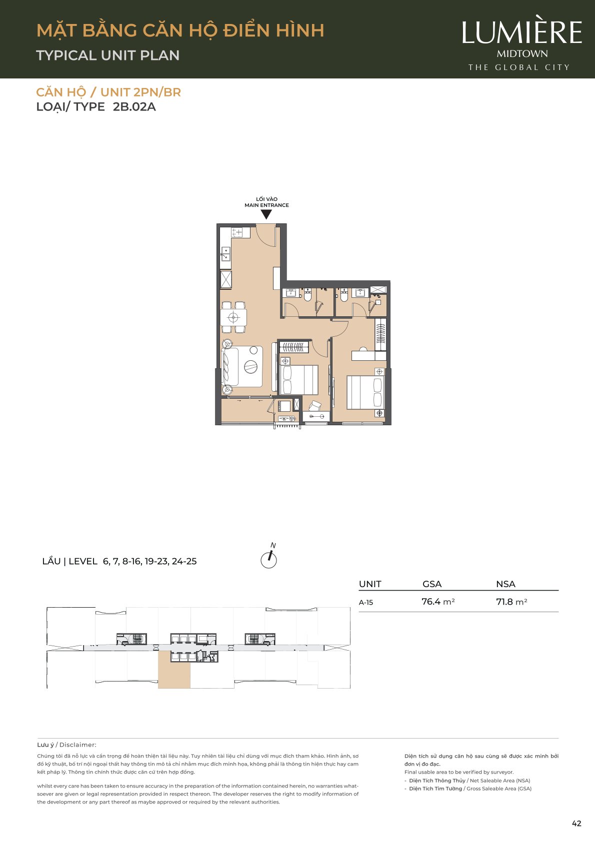 Mặt Bằng và Layout Lumiere Midtown - The Global City
