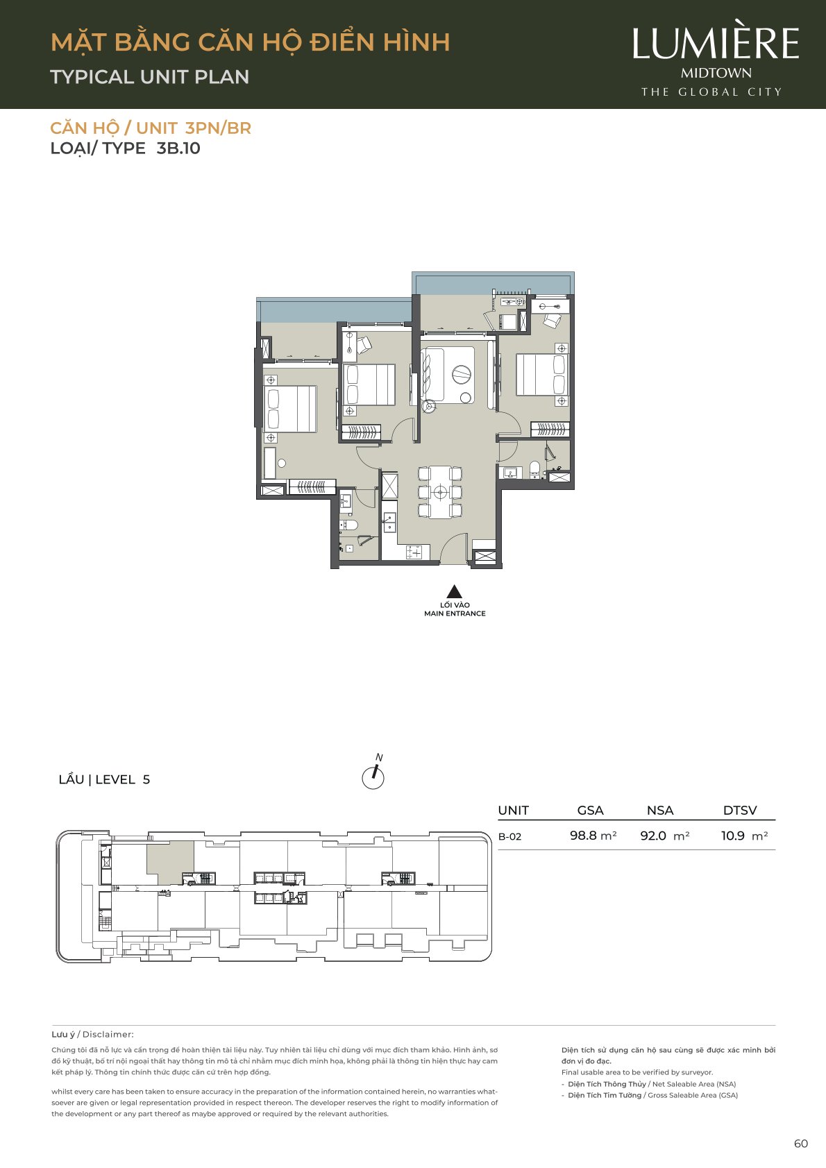 Mặt Bằng và Layout Lumiere Midtown - The Global City