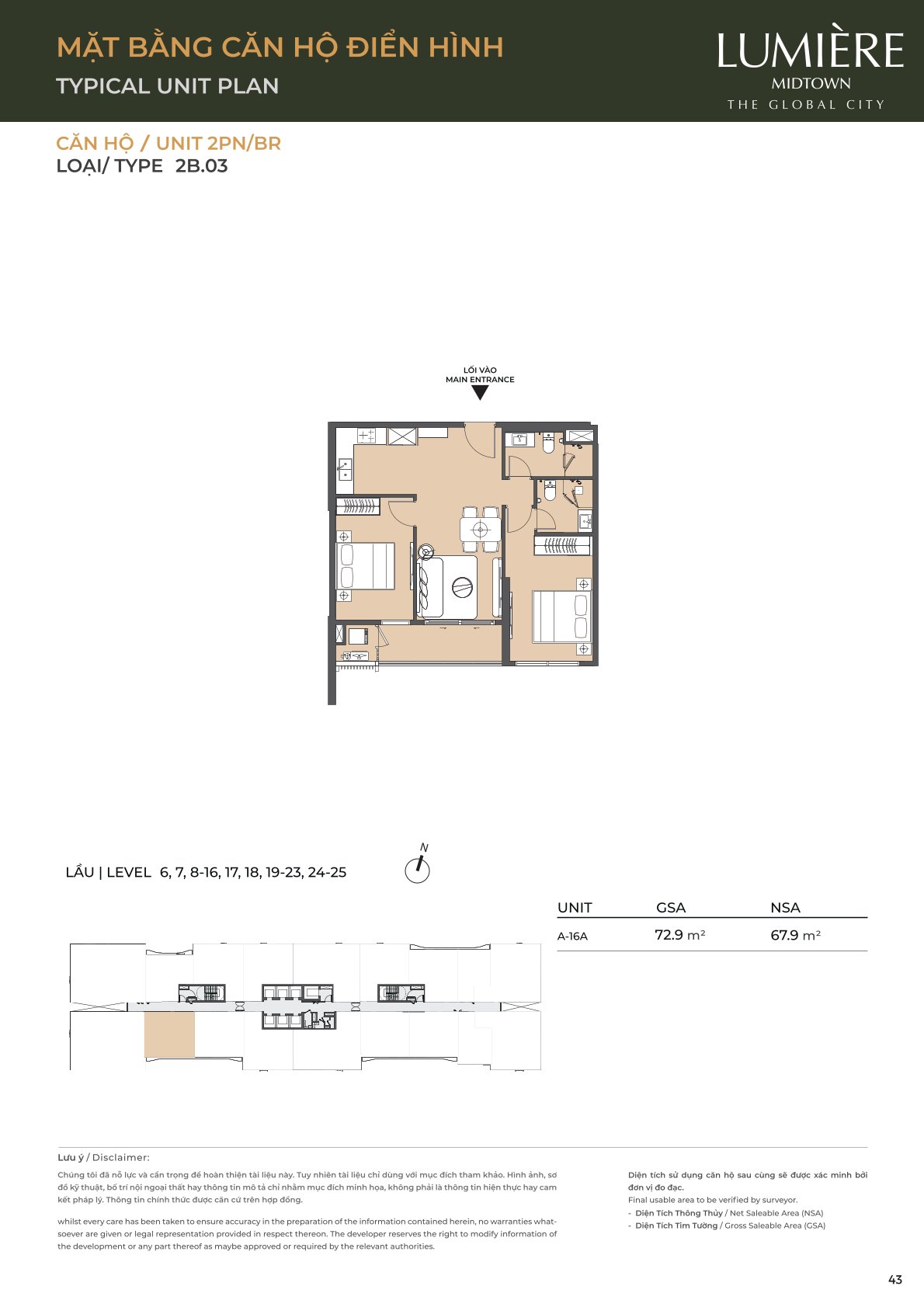 Mặt Bằng và Layout Lumiere Midtown - The Global City