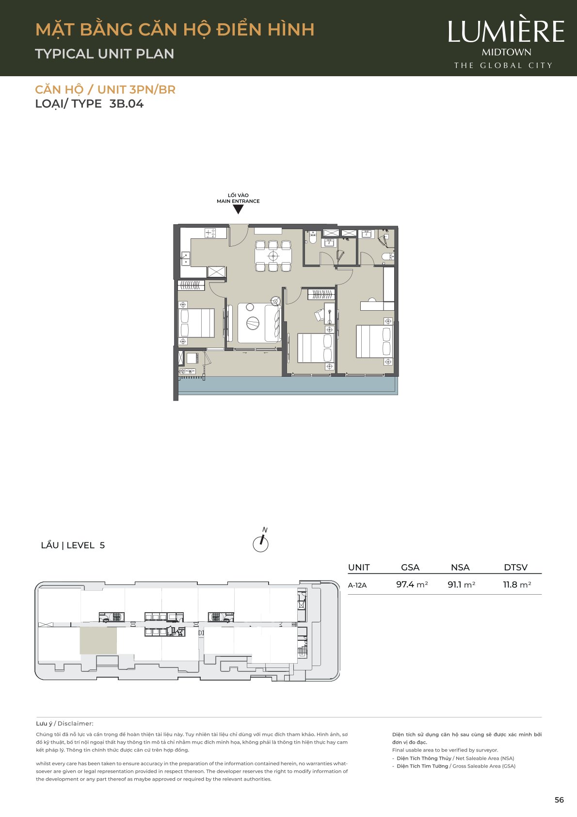 Mặt Bằng và Layout Lumiere Midtown - The Global City