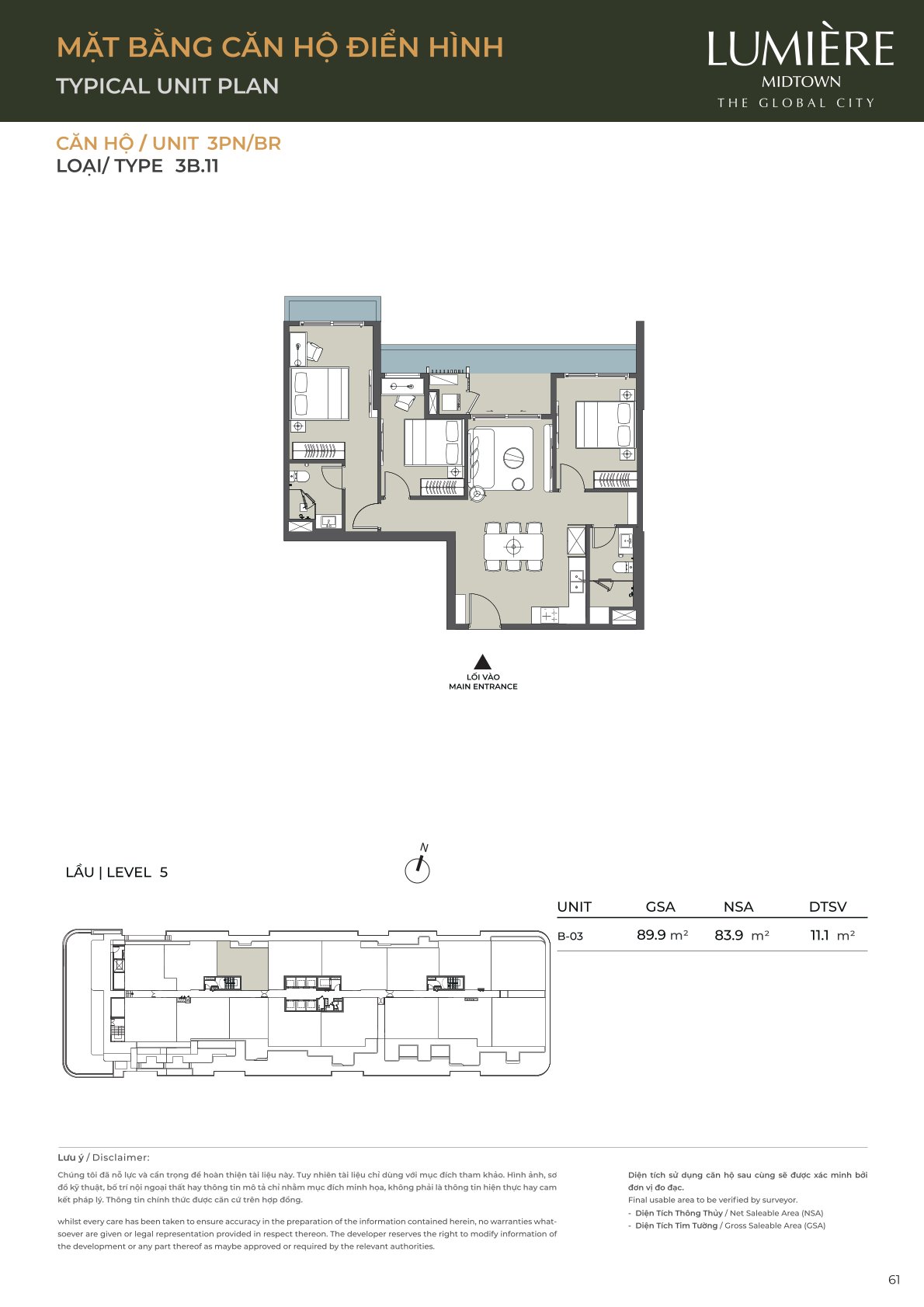 Mặt Bằng và Layout Lumiere Midtown - The Global City