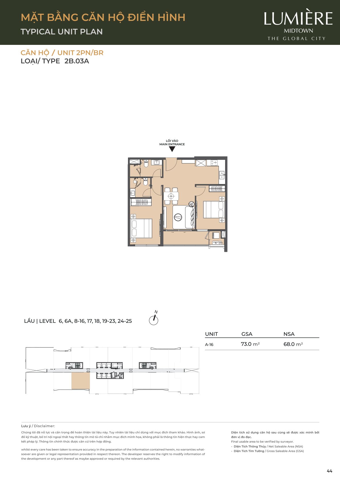 Mặt Bằng và Layout Lumiere Midtown - The Global City